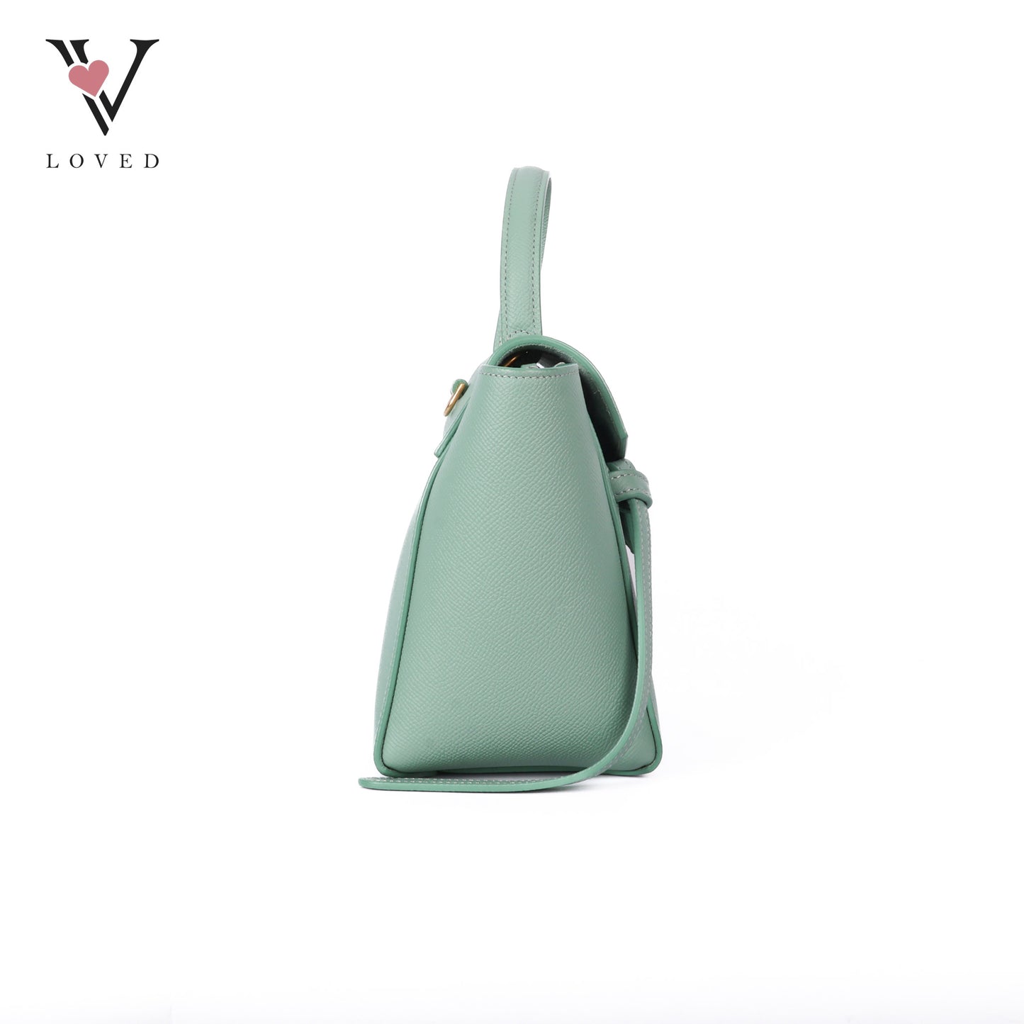 Nano Grained Calfskin Belt Bag Ice Mint