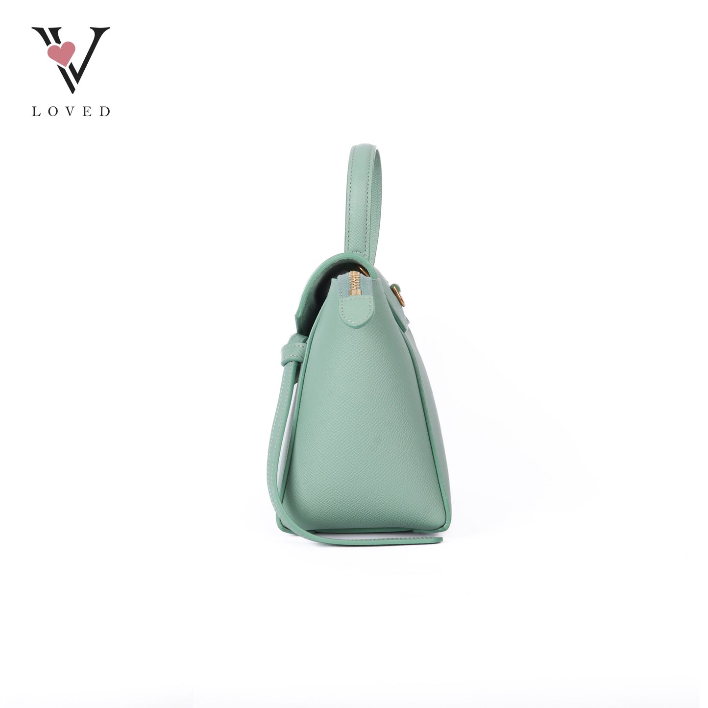Nano Grained Calfskin Belt Bag Ice Mint