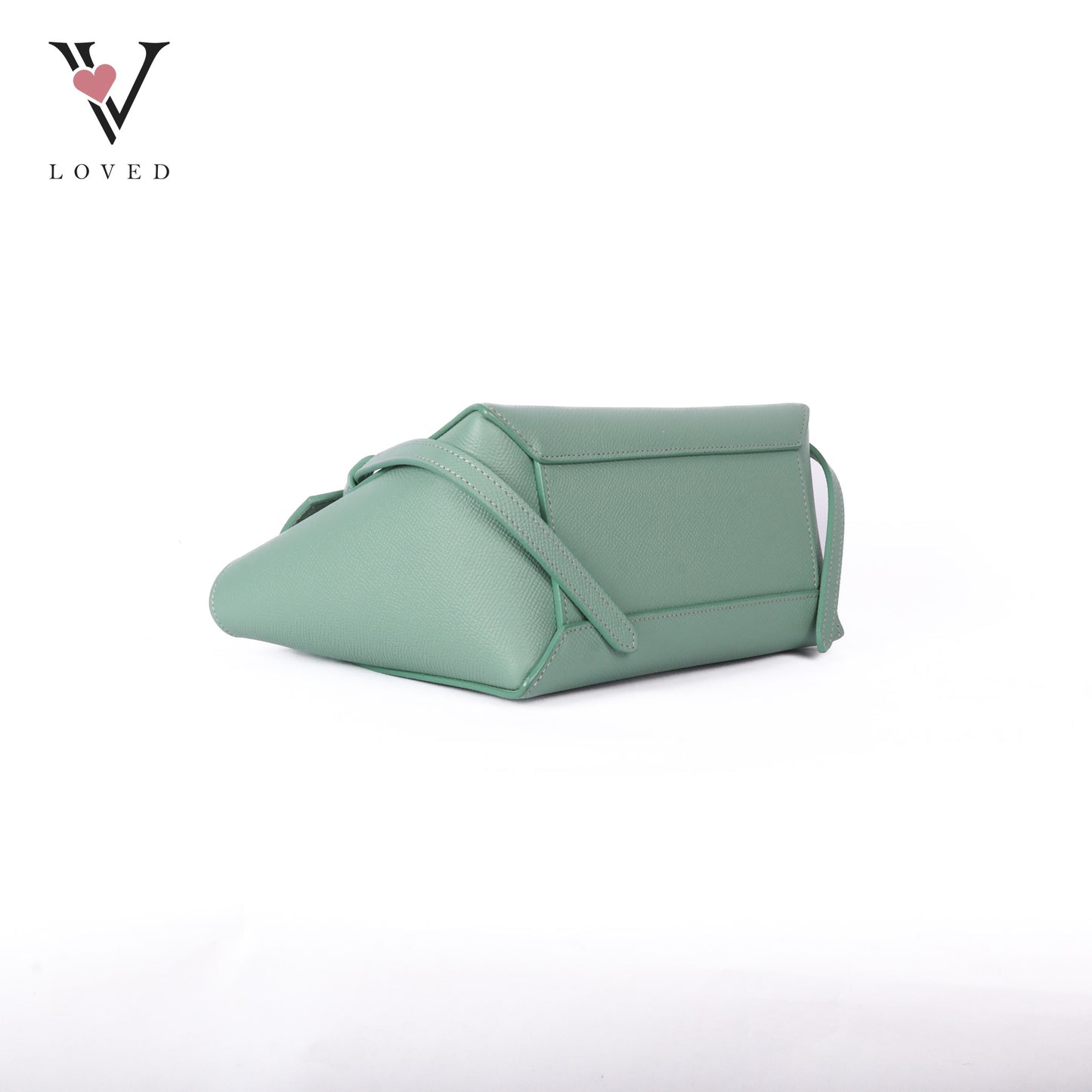 Nano Grained Calfskin Belt Bag Ice Mint