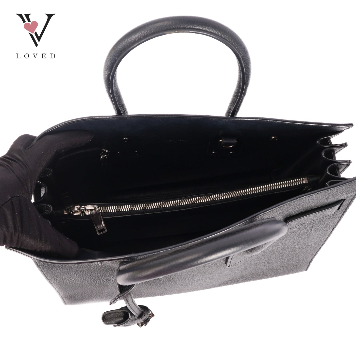 Baby Sac De Jour Small In Black Grained Leather