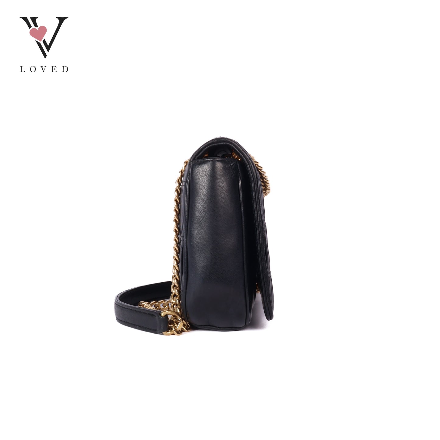 Chain Flap Shoulder Bag Nappa Gauffre