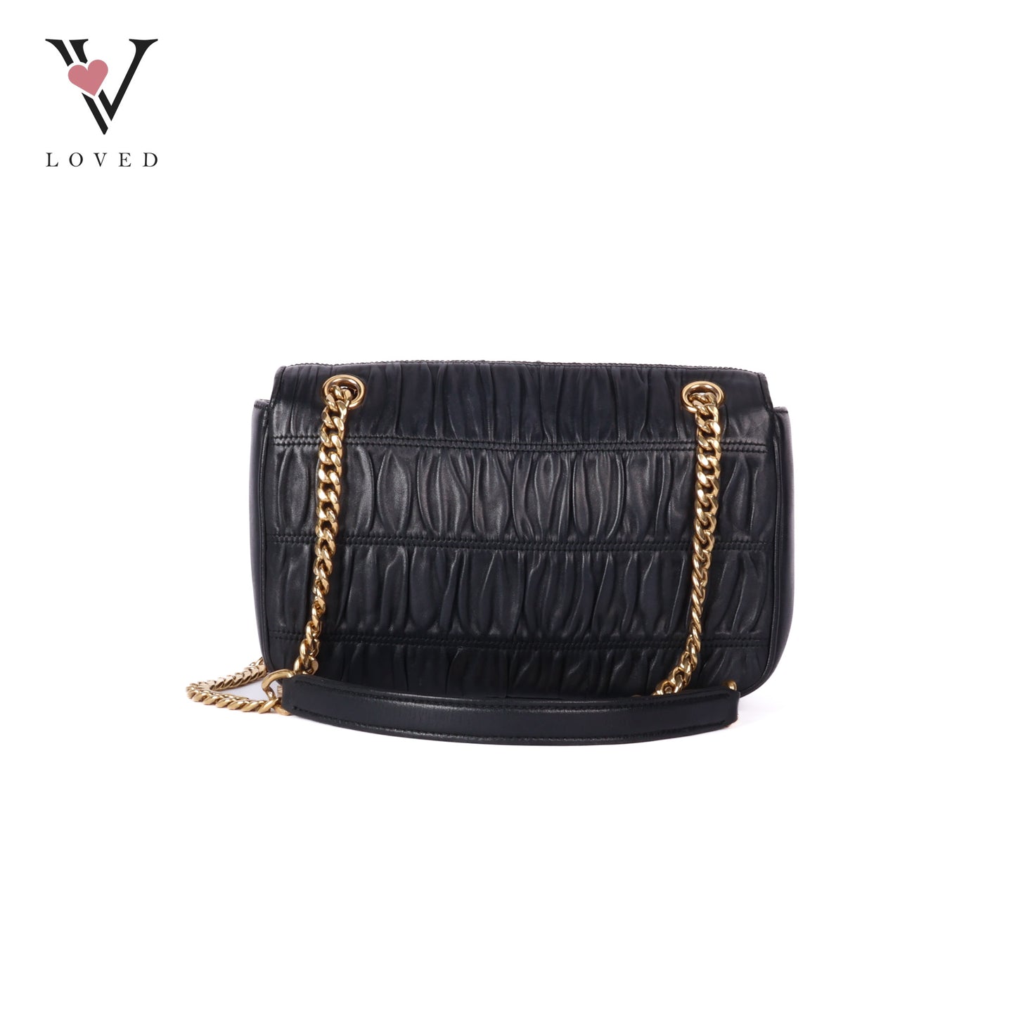 Chain Flap Shoulder Bag Nappa Gauffre