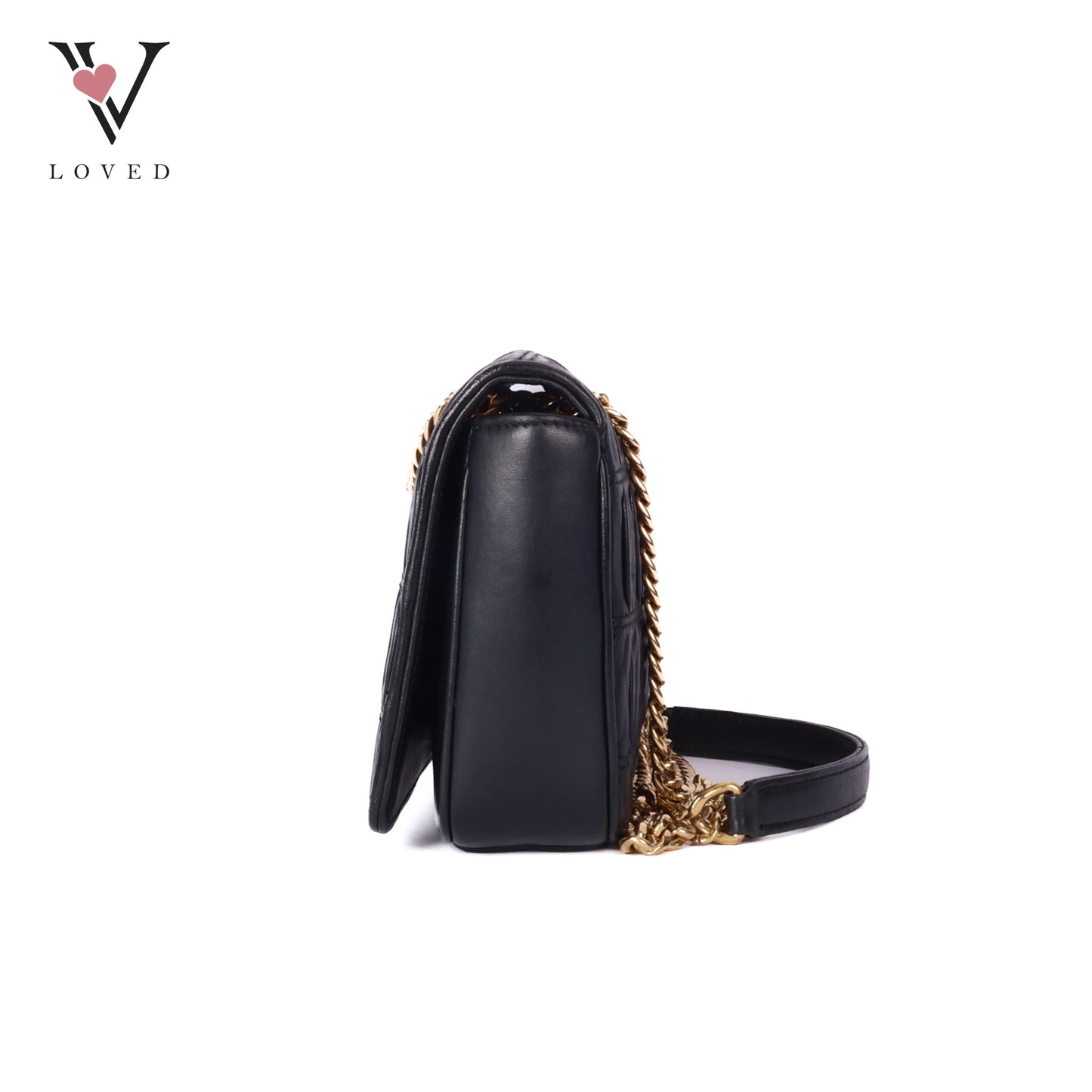 Chain Flap Shoulder Bag Nappa Gauffre