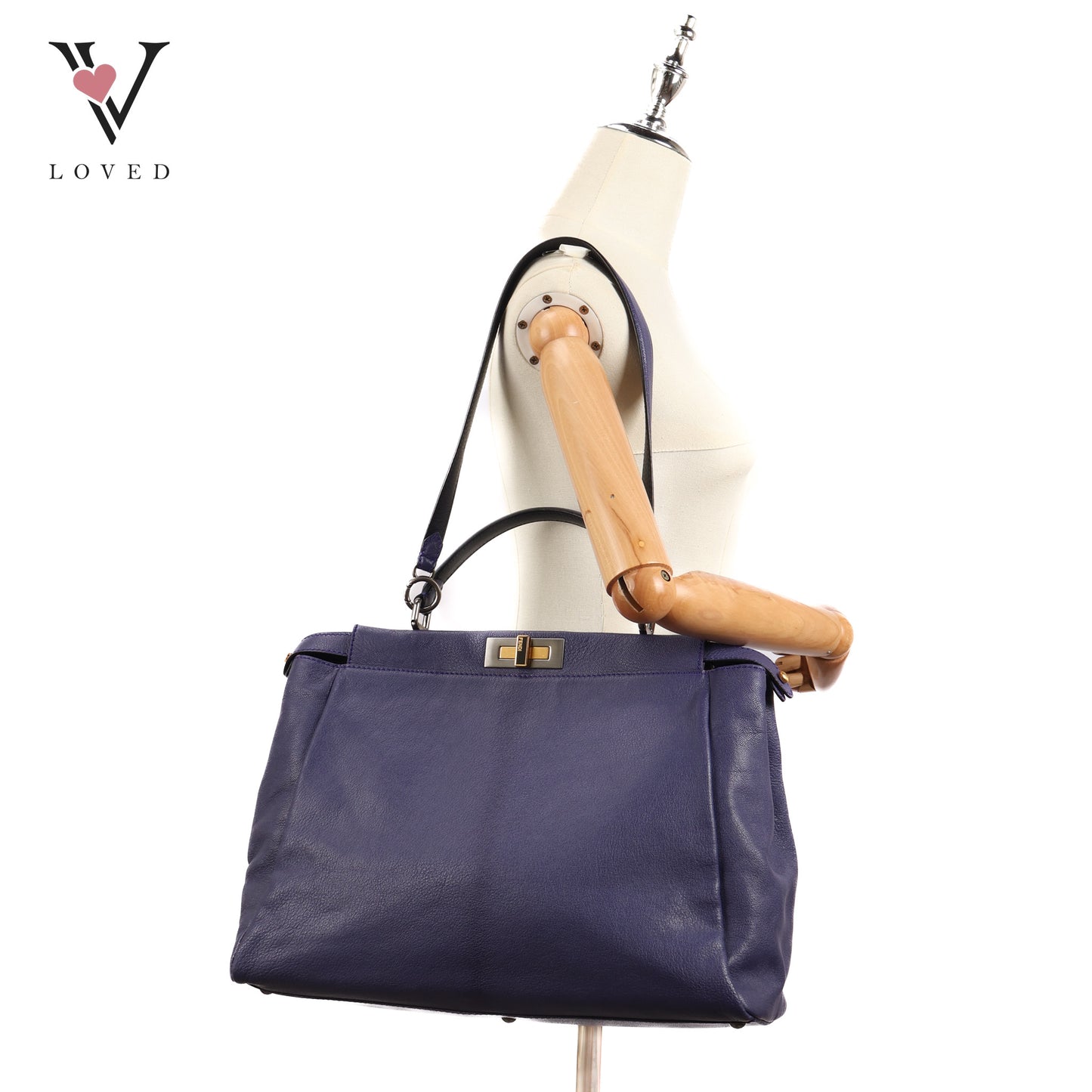 Peekaboo Medium in Viola and Tabacco Calfskin Leather