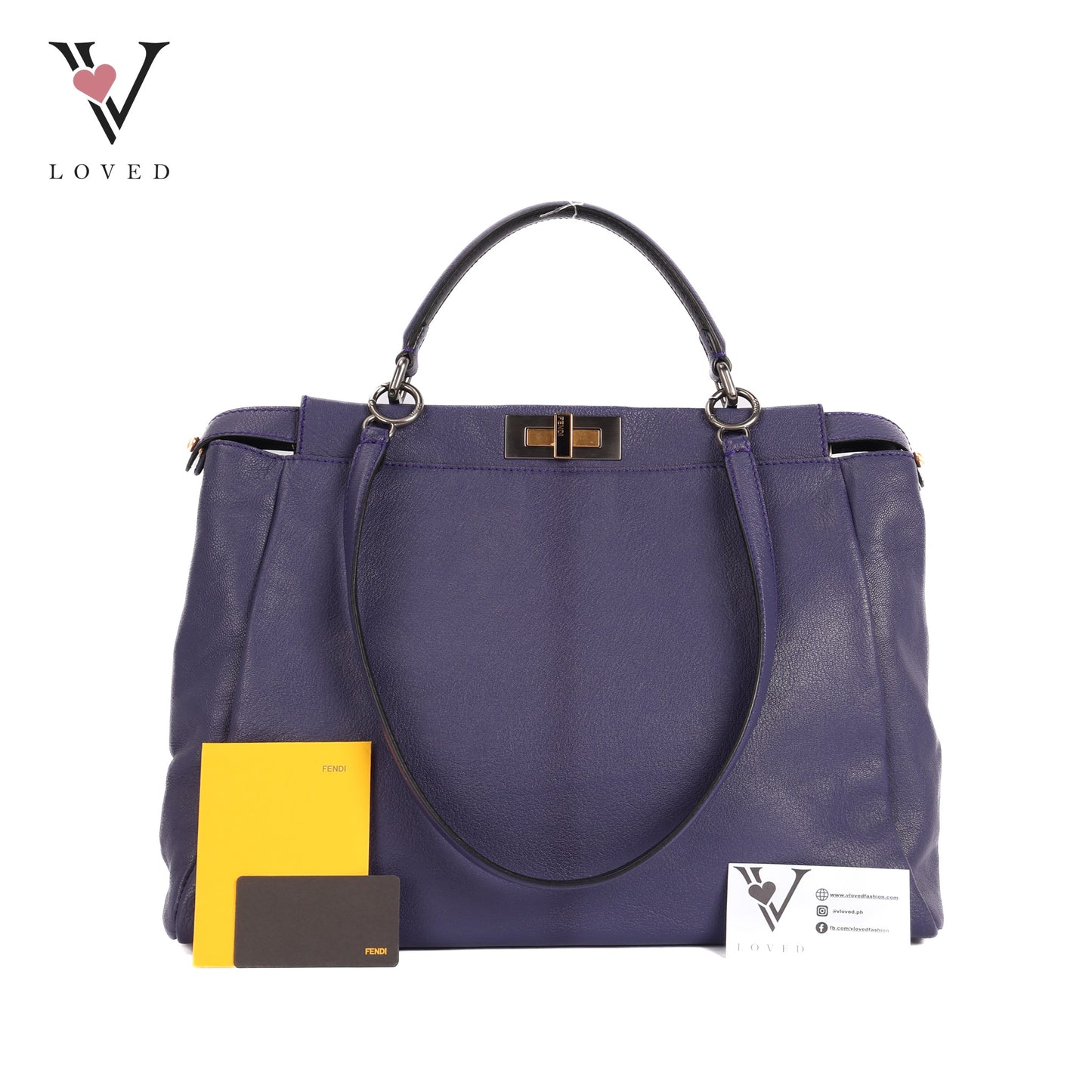 Peekaboo Medium in Viola and Tabacco Calfskin Leather