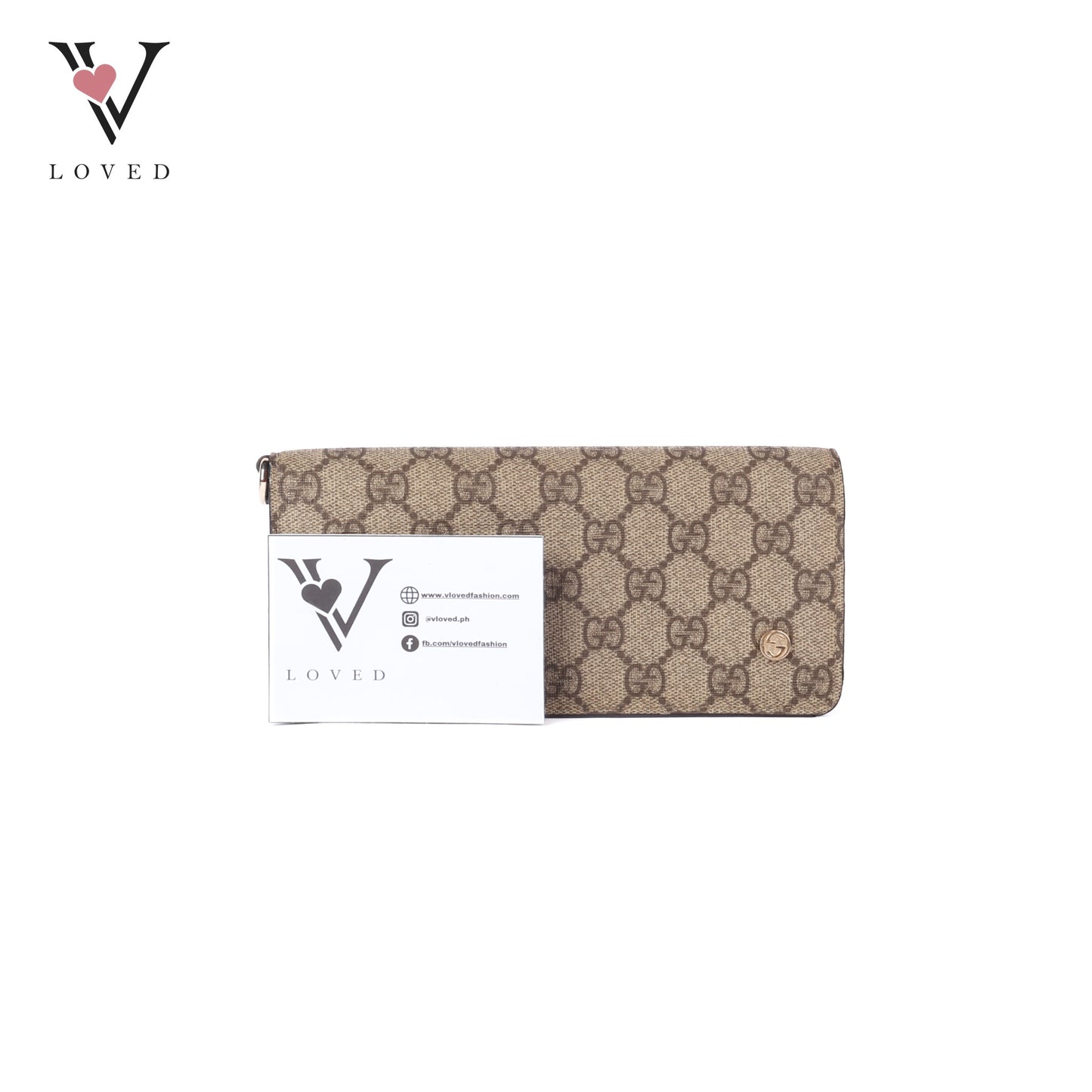 GG Marmont Bi-Color Zip Around Long Wallet
