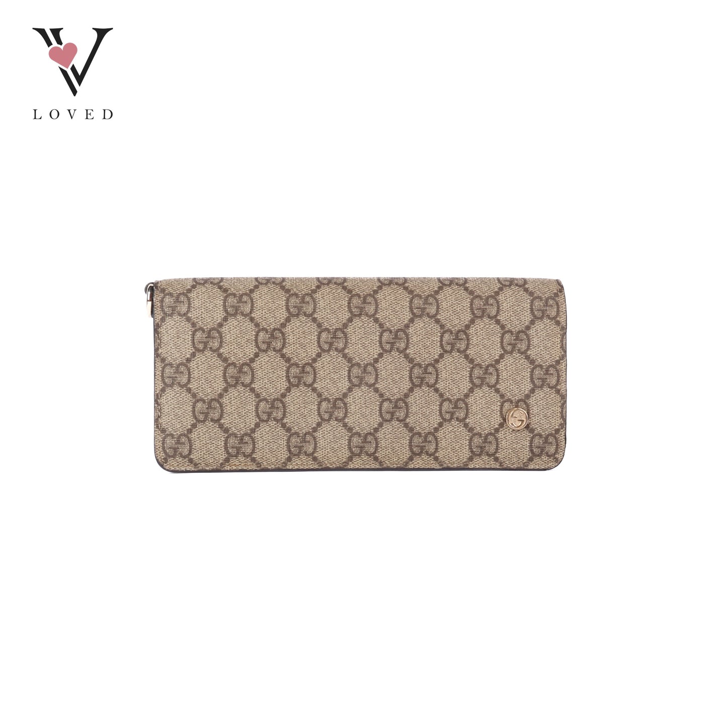 GG Marmont Bi-Color Zip Around Long Wallet