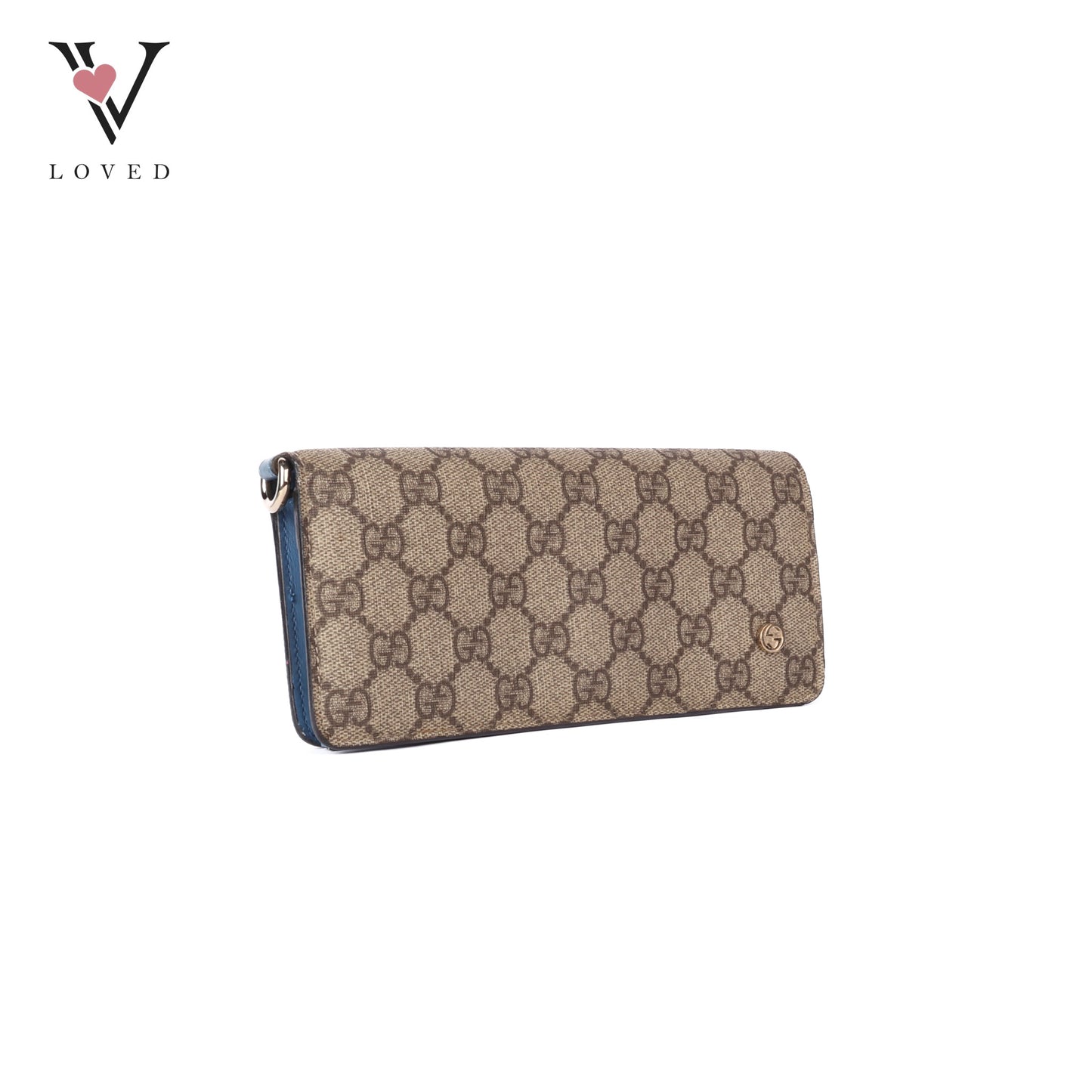 GG Marmont Bi-Color Zip Around Long Wallet