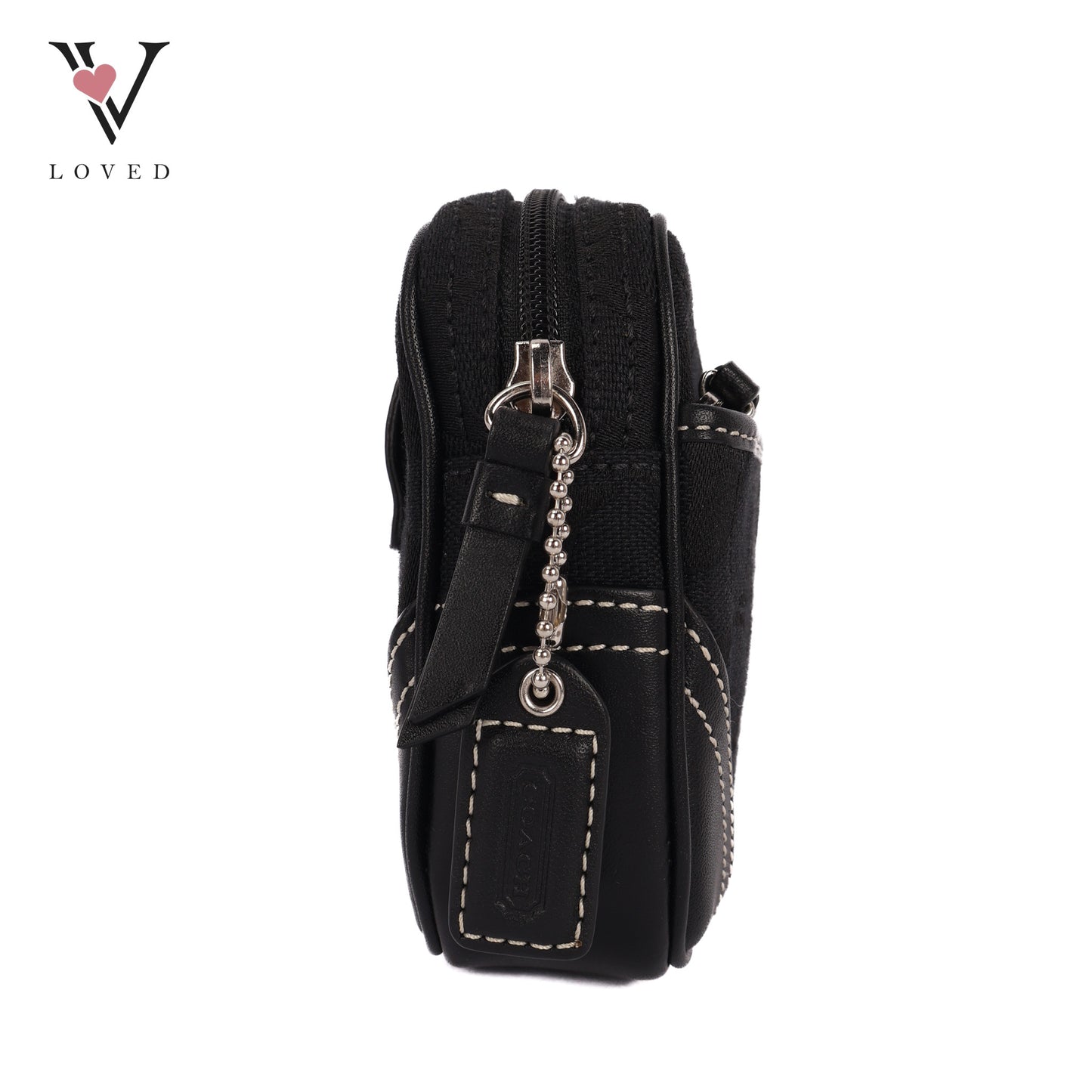 Waist Bag In Canvas Black Full Pattern