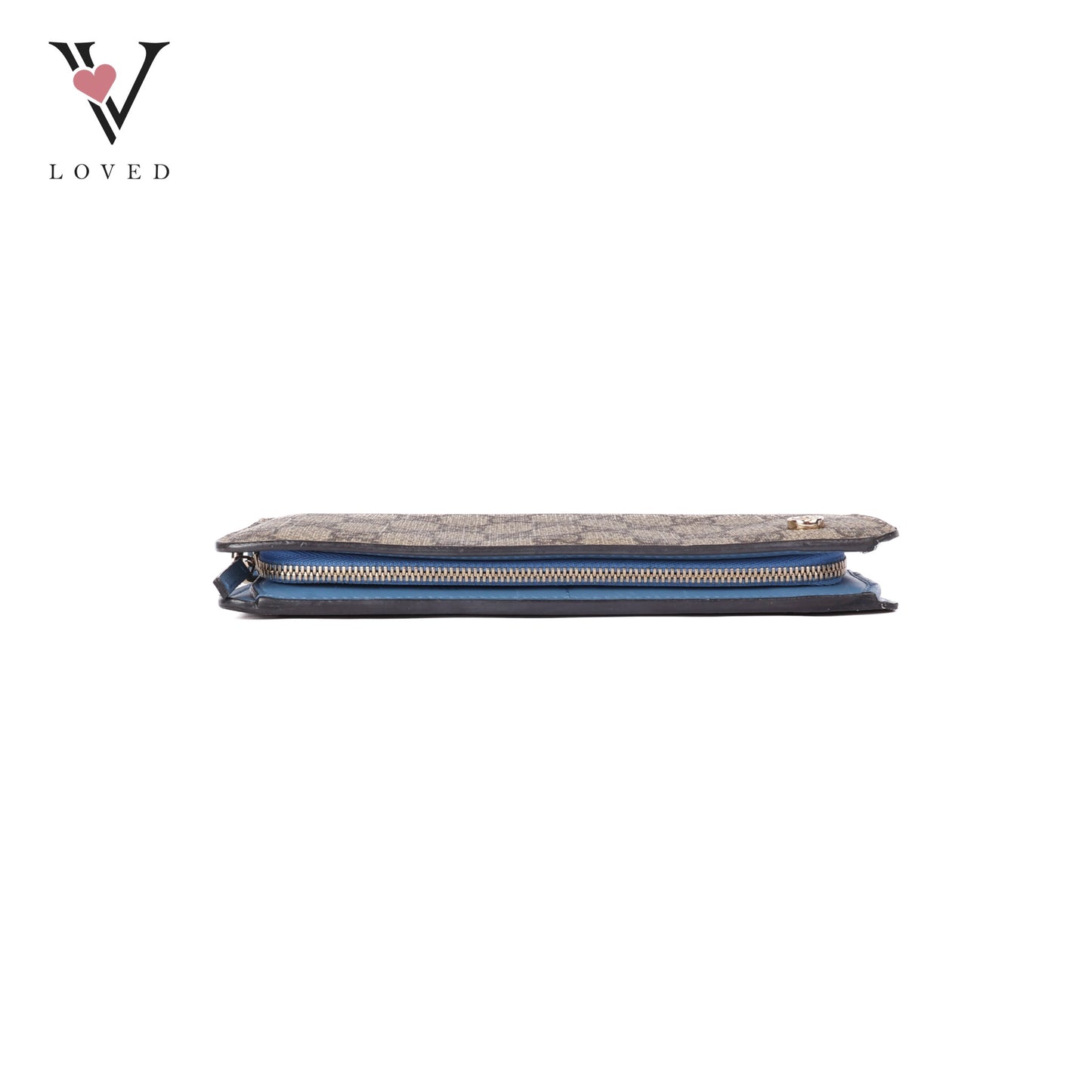 GG Marmont Bi-Color Zip Around Long Wallet