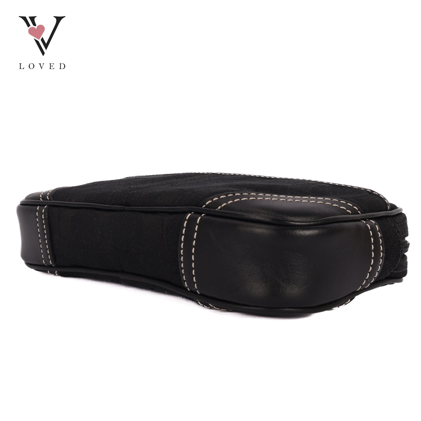 Waist Bag In Canvas Black Full Pattern