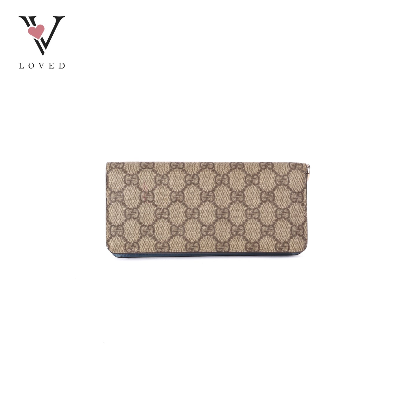 GG Marmont Bi-Color Zip Around Long Wallet
