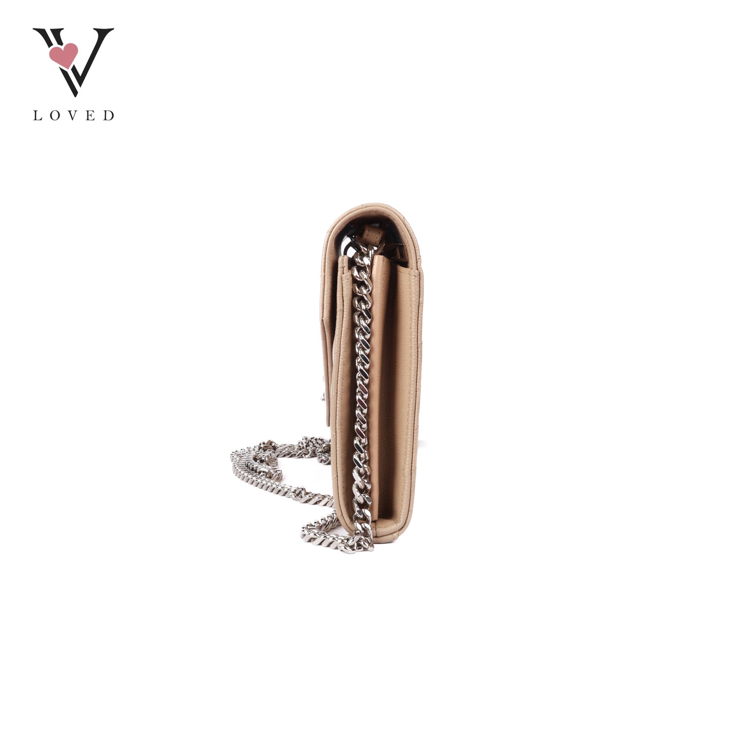 Cassandre Envelope Chain Wallet In Grain De Poudre Leather