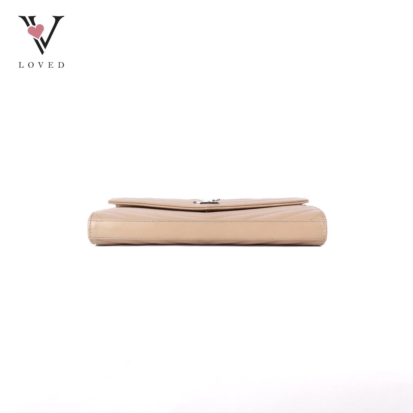 Cassandre Envelope Chain Wallet In Grain De Poudre Leather