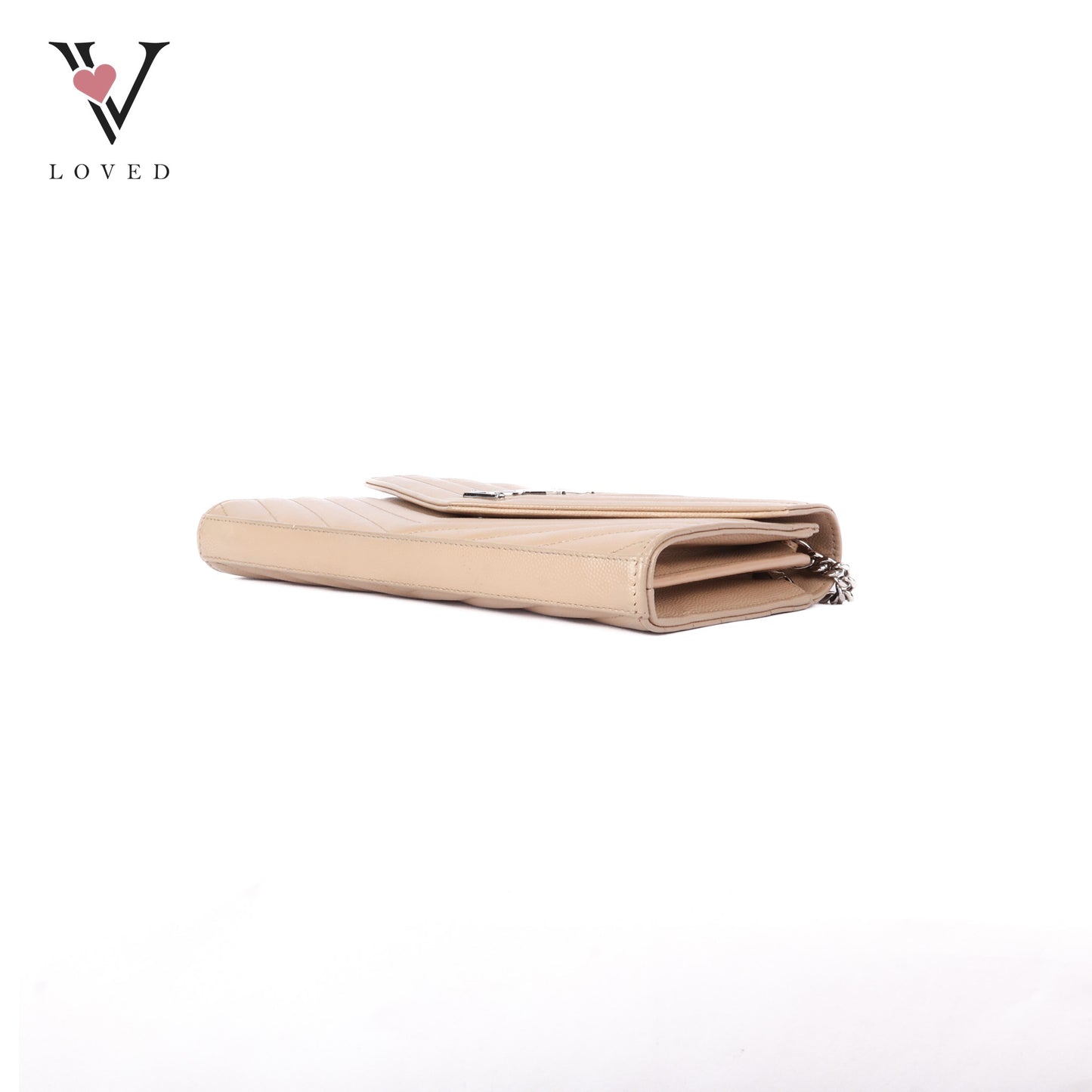 Cassandre Envelope Chain Wallet In Grain De Poudre Leather