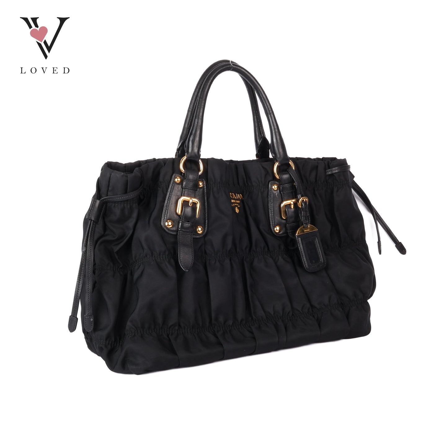 Black Tessuto Nylon Gauffre Tote Bag
