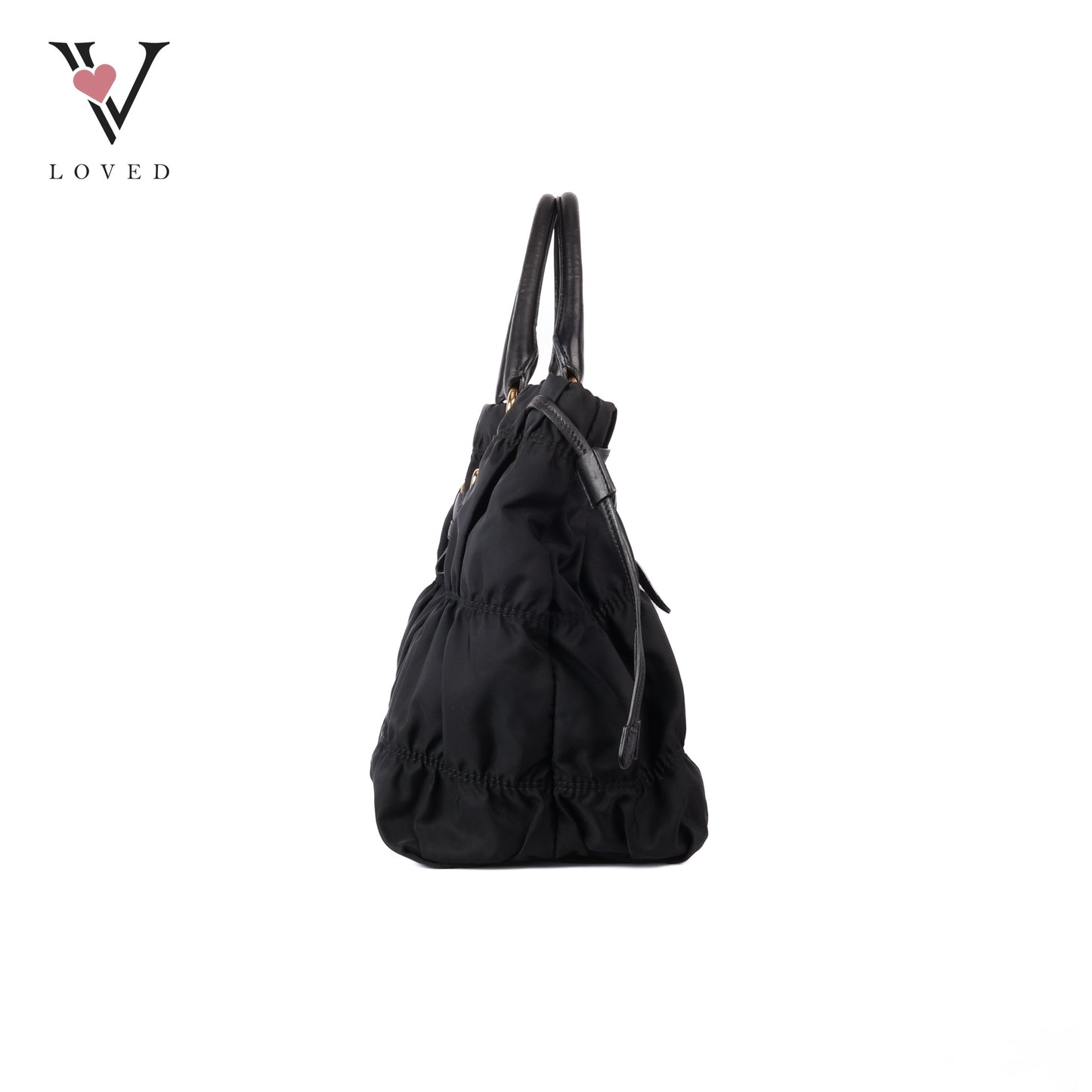 Black Tessuto Nylon Gauffre Tote Bag