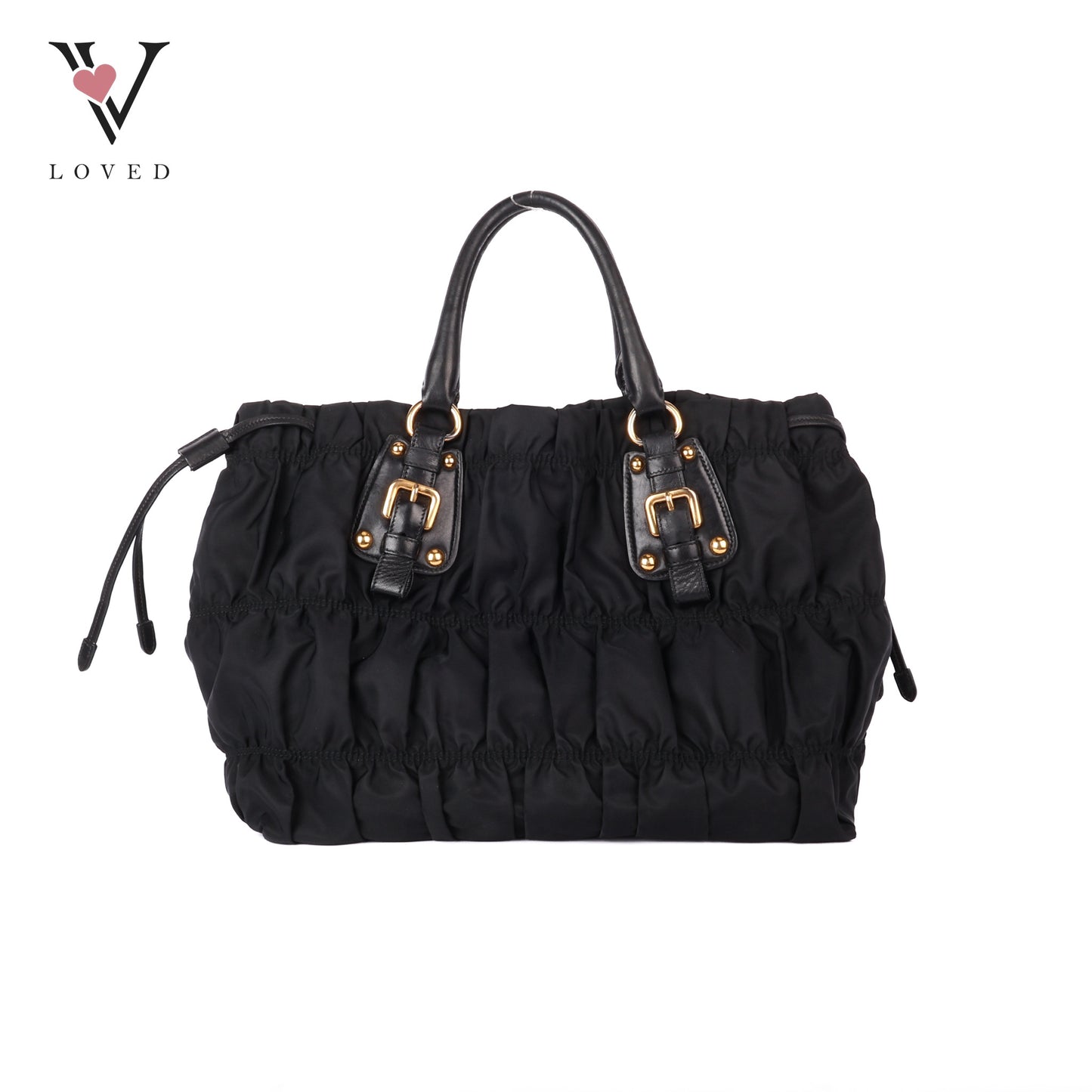Black Tessuto Nylon Gauffre Tote Bag