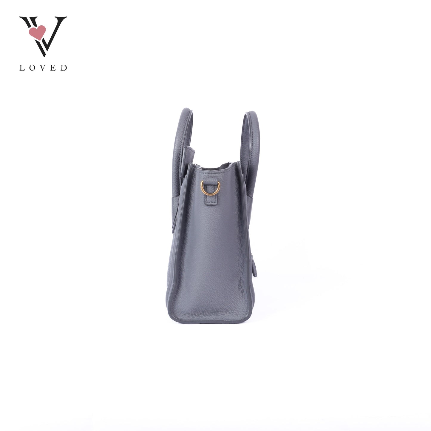 Drummed Calfskin Luggage Nano Kohl