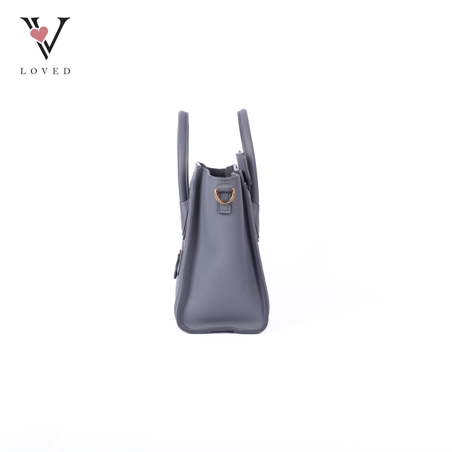 Drummed Calfskin Luggage Nano Kohl
