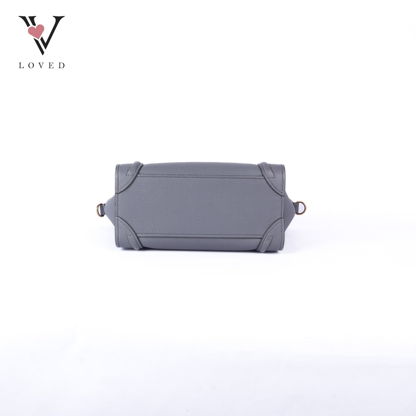 Drummed Calfskin Luggage Nano Kohl