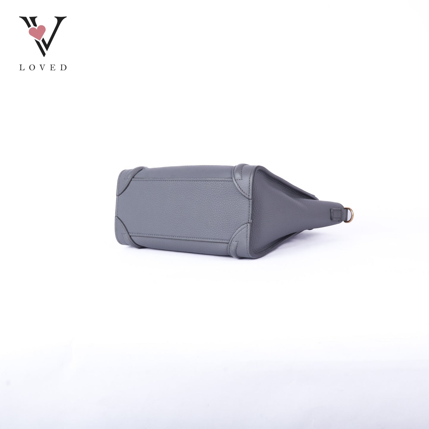 Drummed Calfskin Luggage Nano Kohl