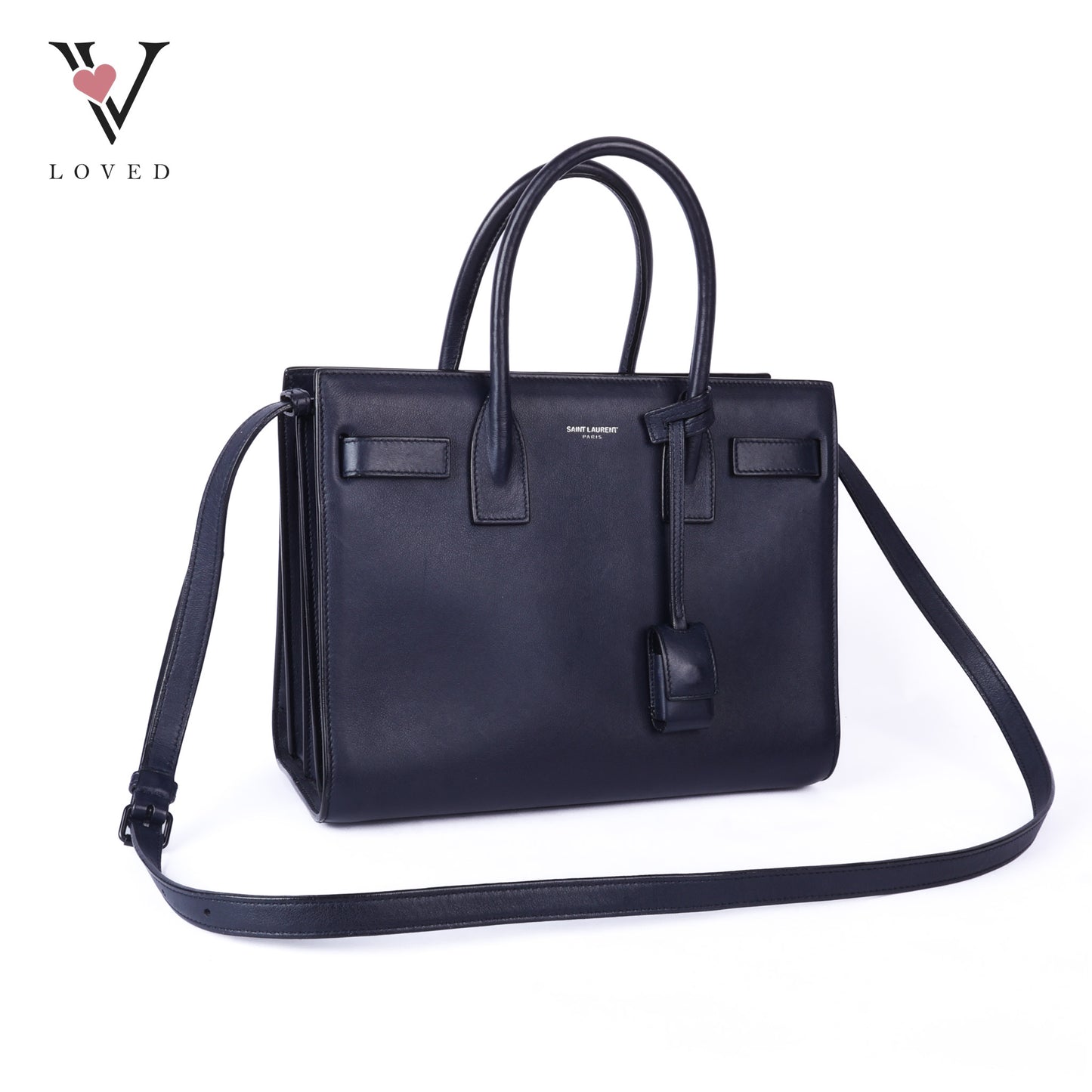 Sac De Jour Baby Black Leather Tote Bag