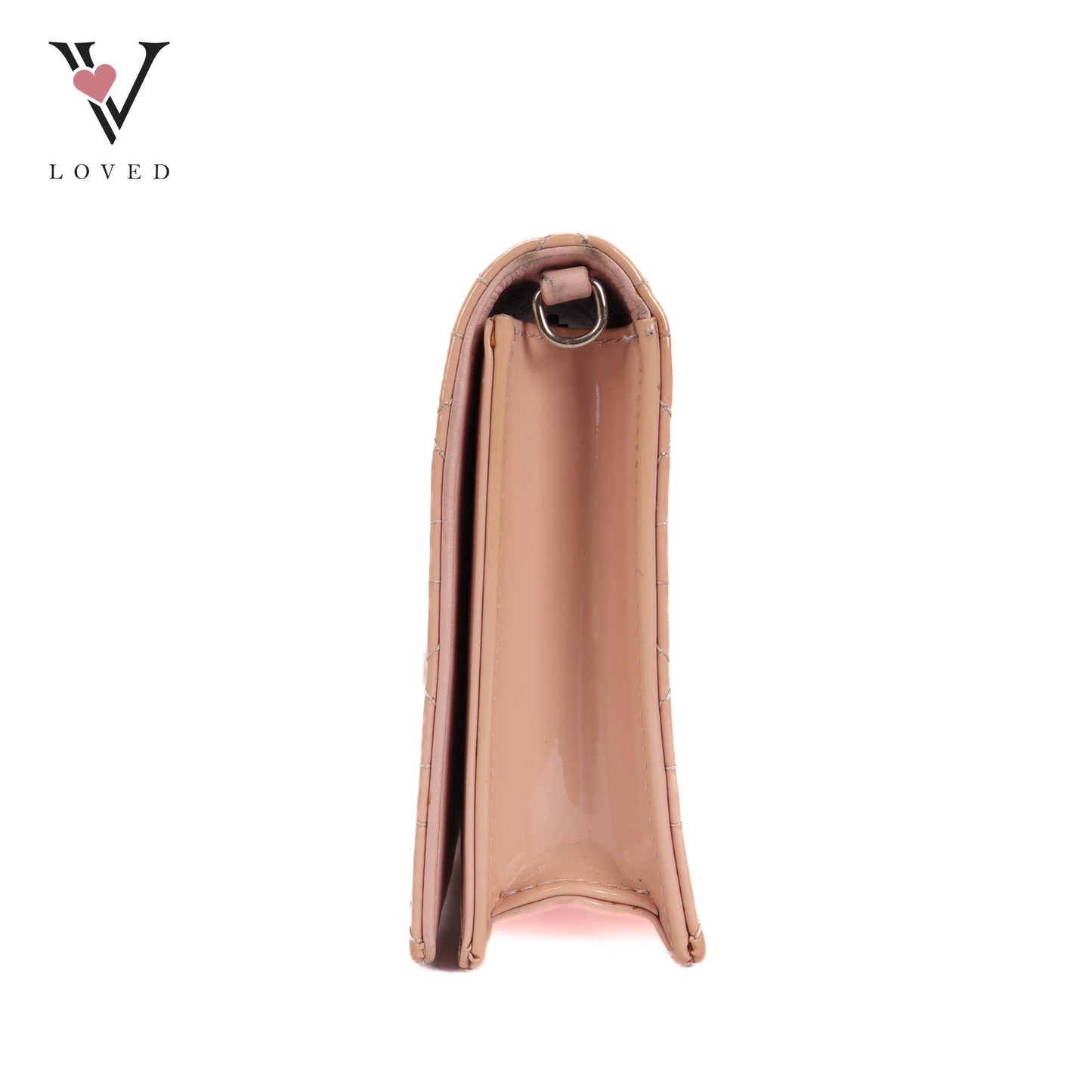 Lady Dior Rendezvous Wallet On Chain in Pink Patent Cannage Leather