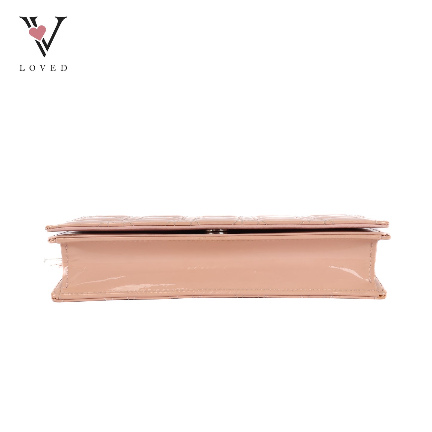 Lady Dior Rendezvous Wallet On Chain in Pink Patent Cannage Leather