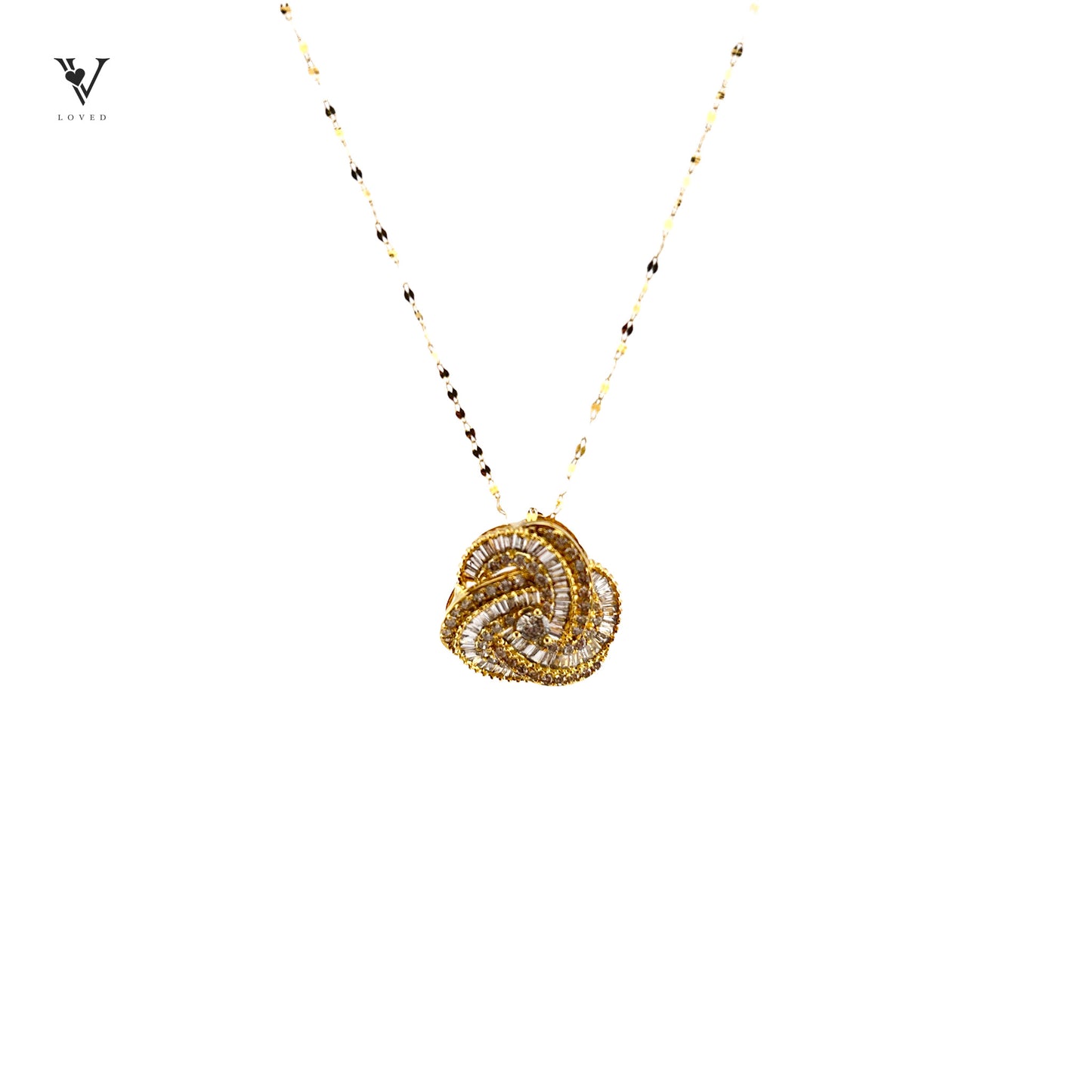 Serenity Twist Diamond Pendant