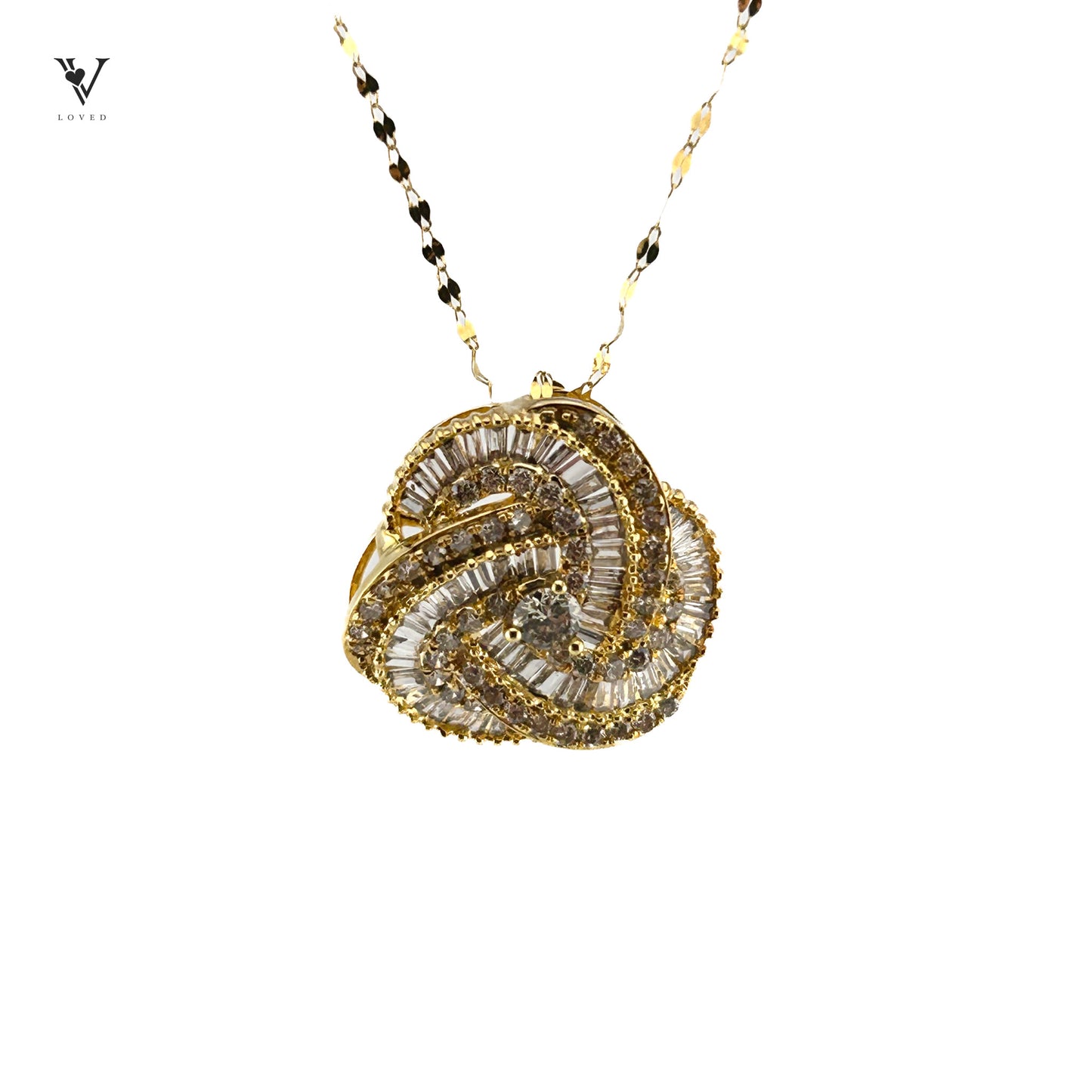 Serenity Twist Diamond Pendant