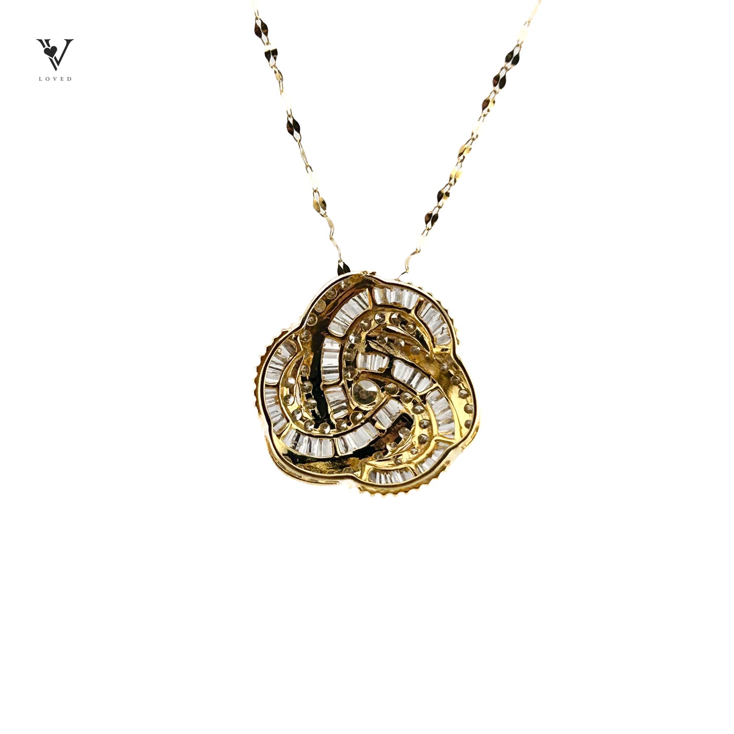 Serenity Twist Diamond Pendant