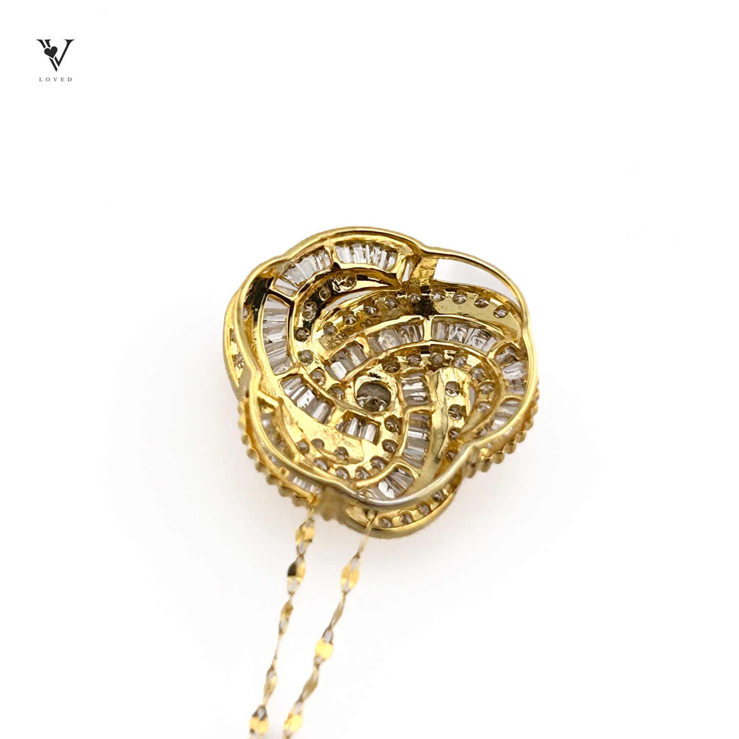Serenity Twist Diamond Pendant