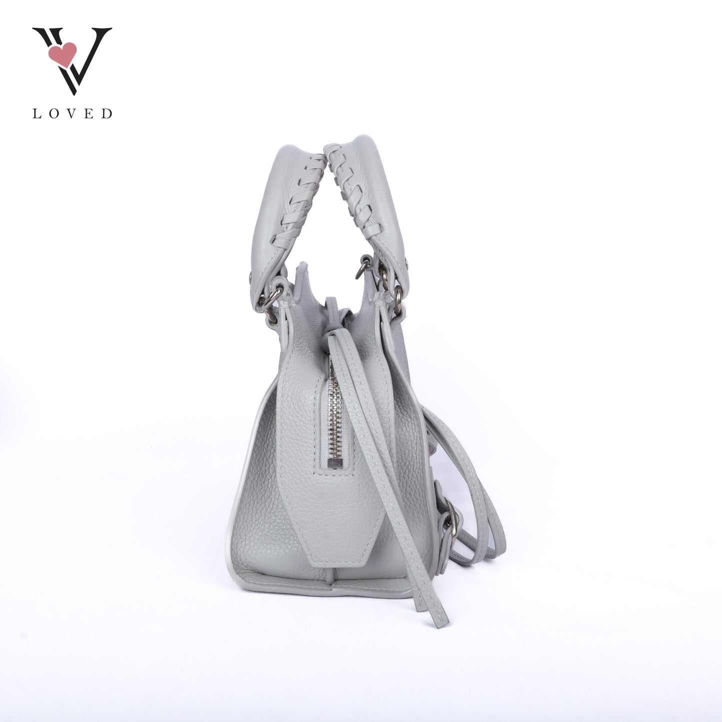 Grey Neo Classic City Mini Leather Handbag