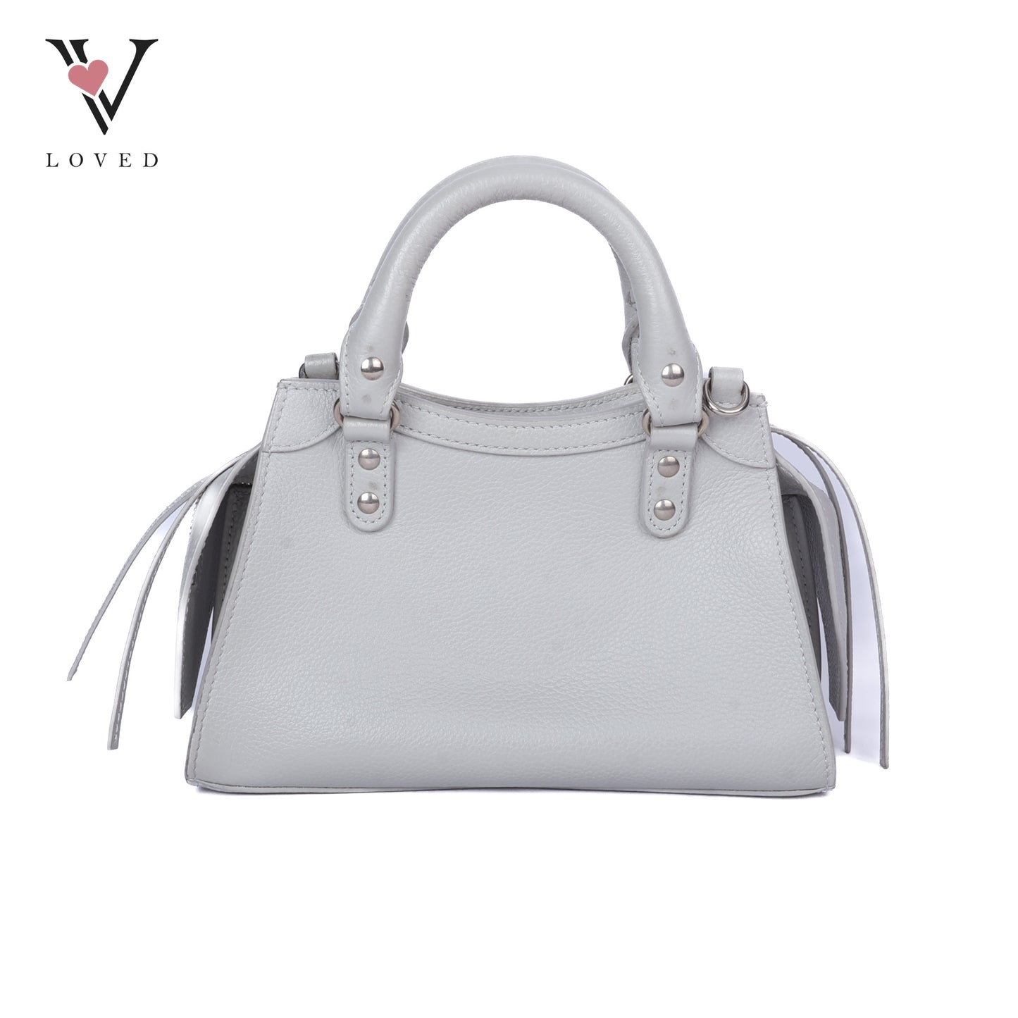 Grey Neo Classic City Mini Leather Handbag