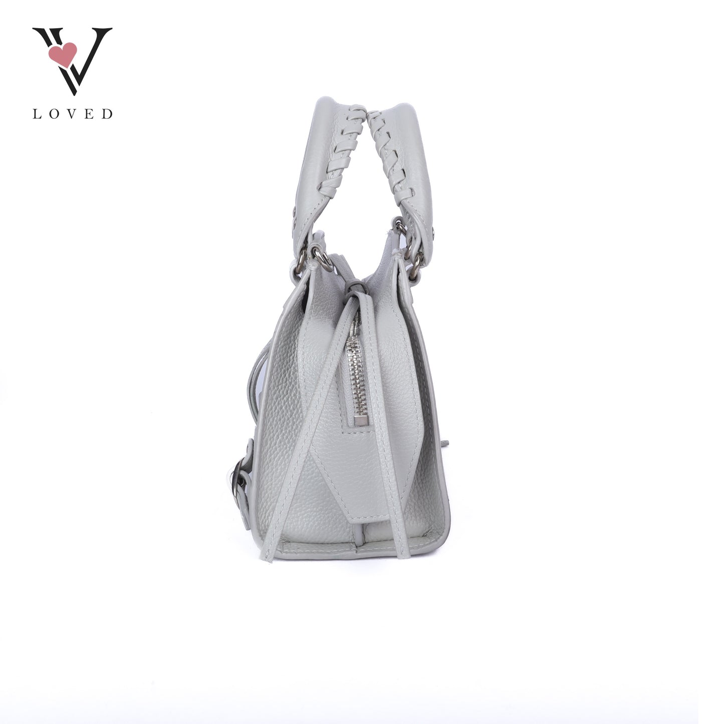 Grey Neo Classic City Mini Leather Handbag