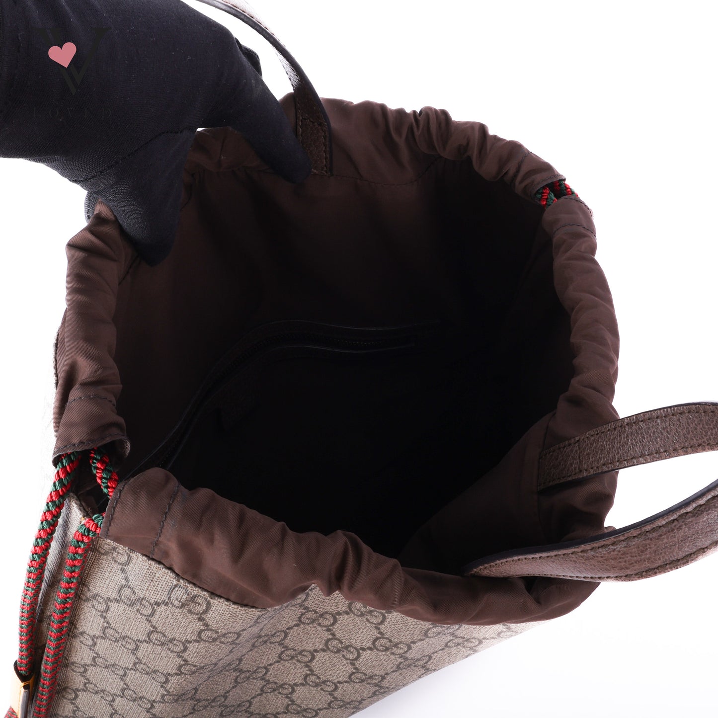Brown GG Supreme Neo Vintage Drawstring Backpack
