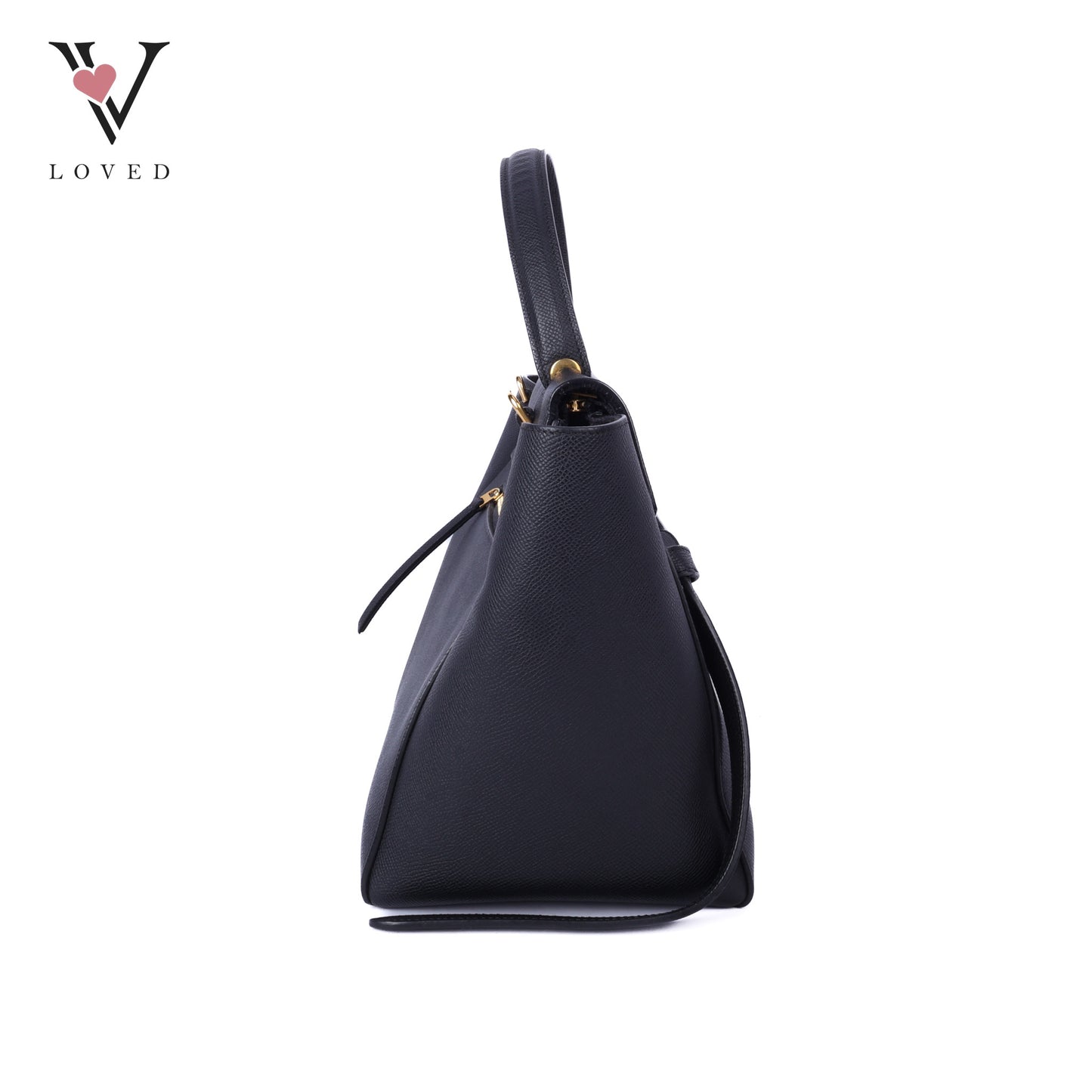 Black Leather Mini Belt Bag
