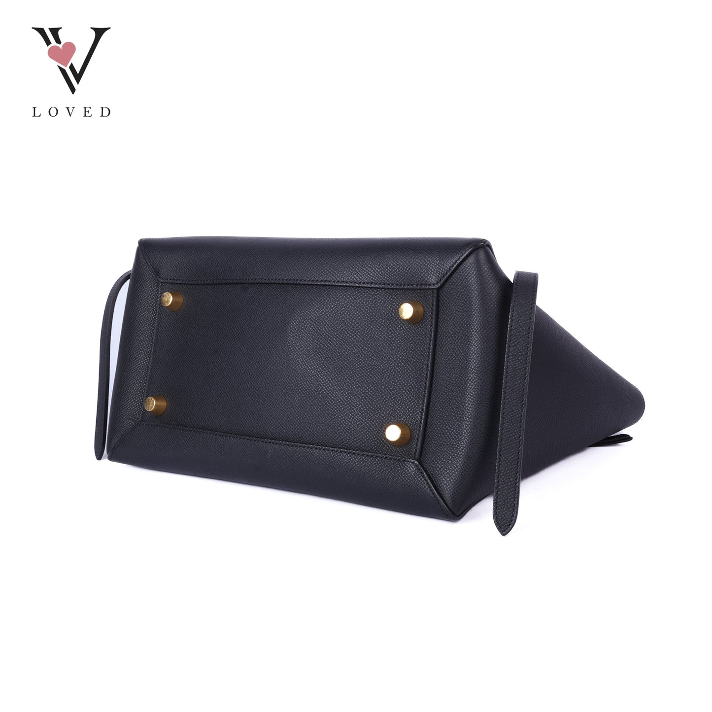 Black Leather Mini Belt Bag