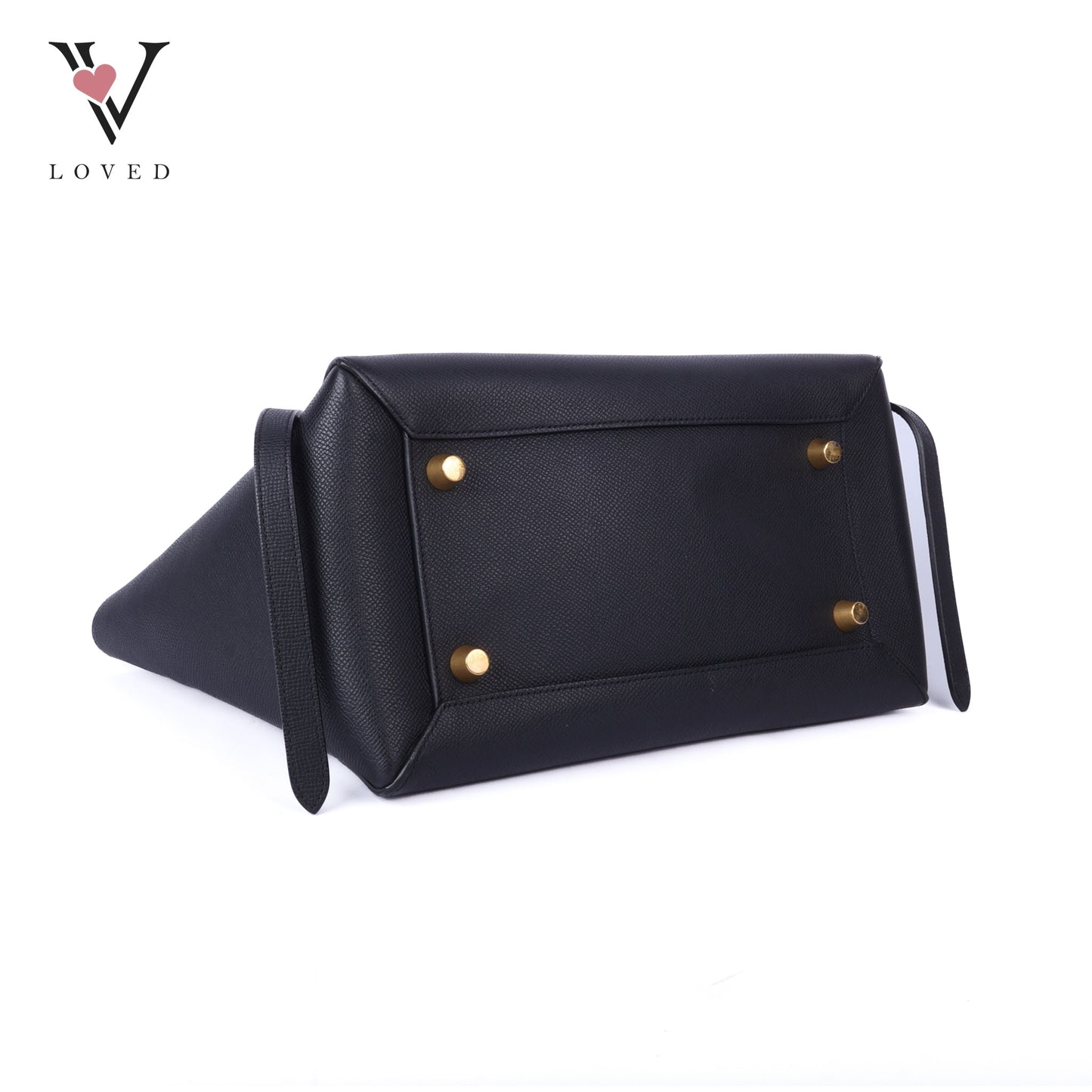 Black Leather Mini Belt Bag