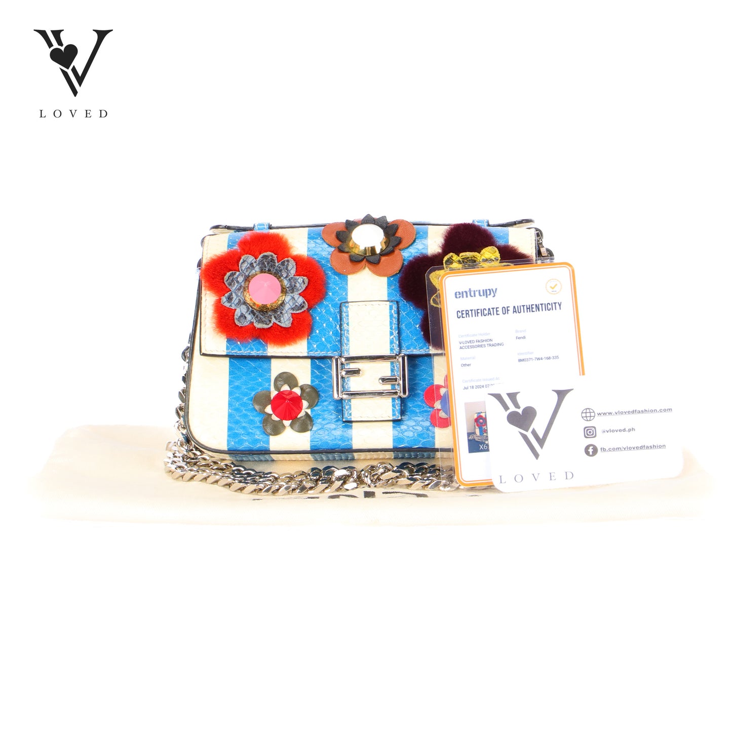 Flowerland Double Baguette Crossbody Bag