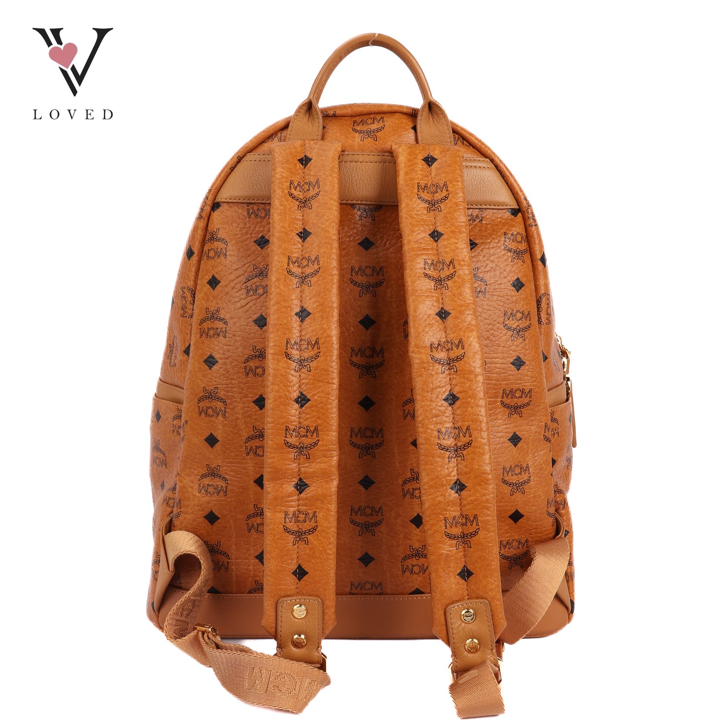 Dual Stark Backpack In Cognac Leather