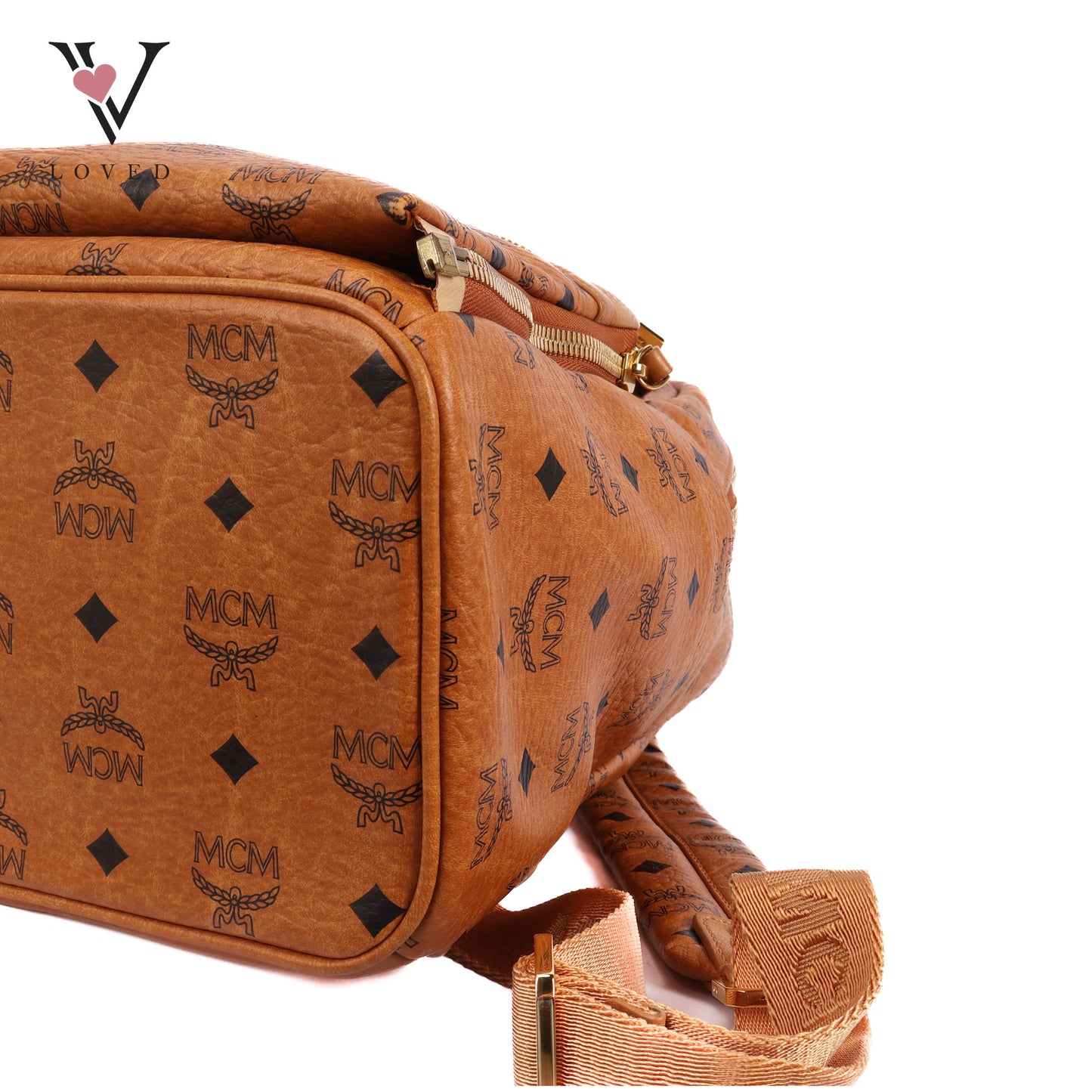Dual Stark Backpack In Cognac Leather