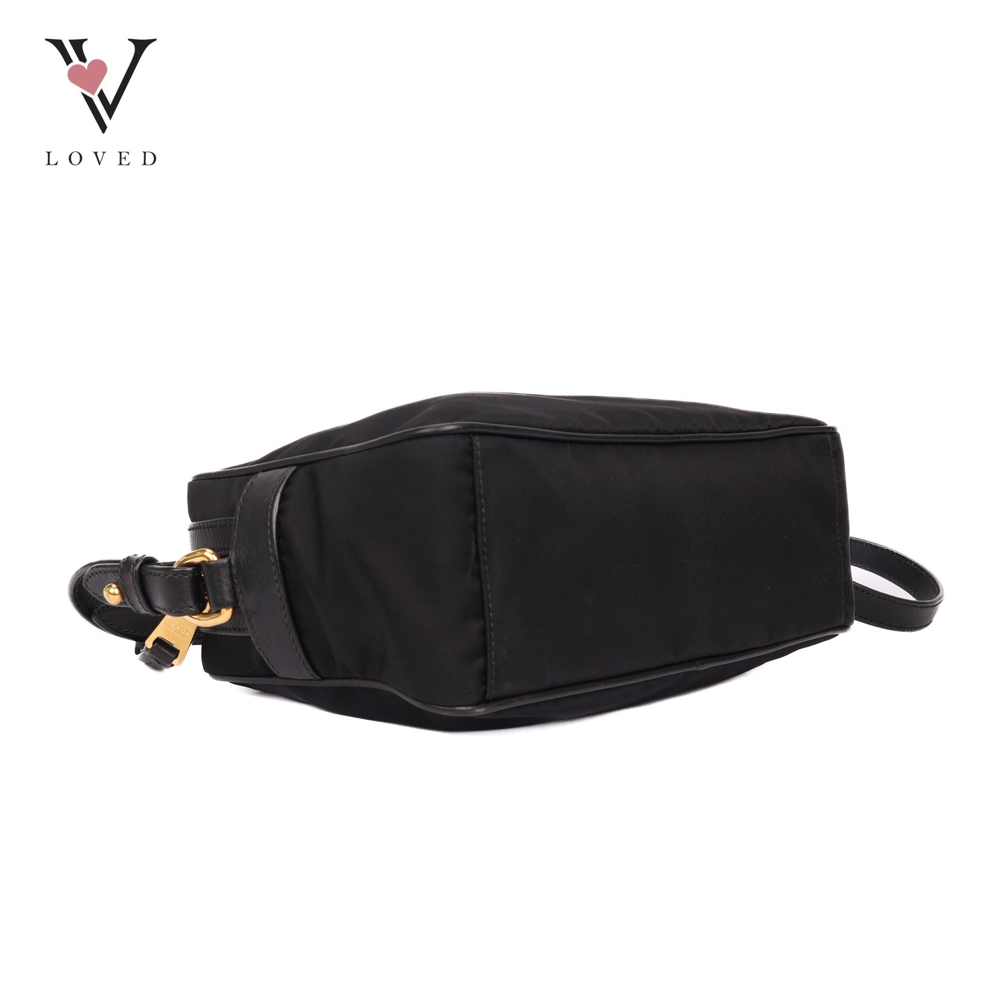 Crossbody Bag In Black Nylon And Leather