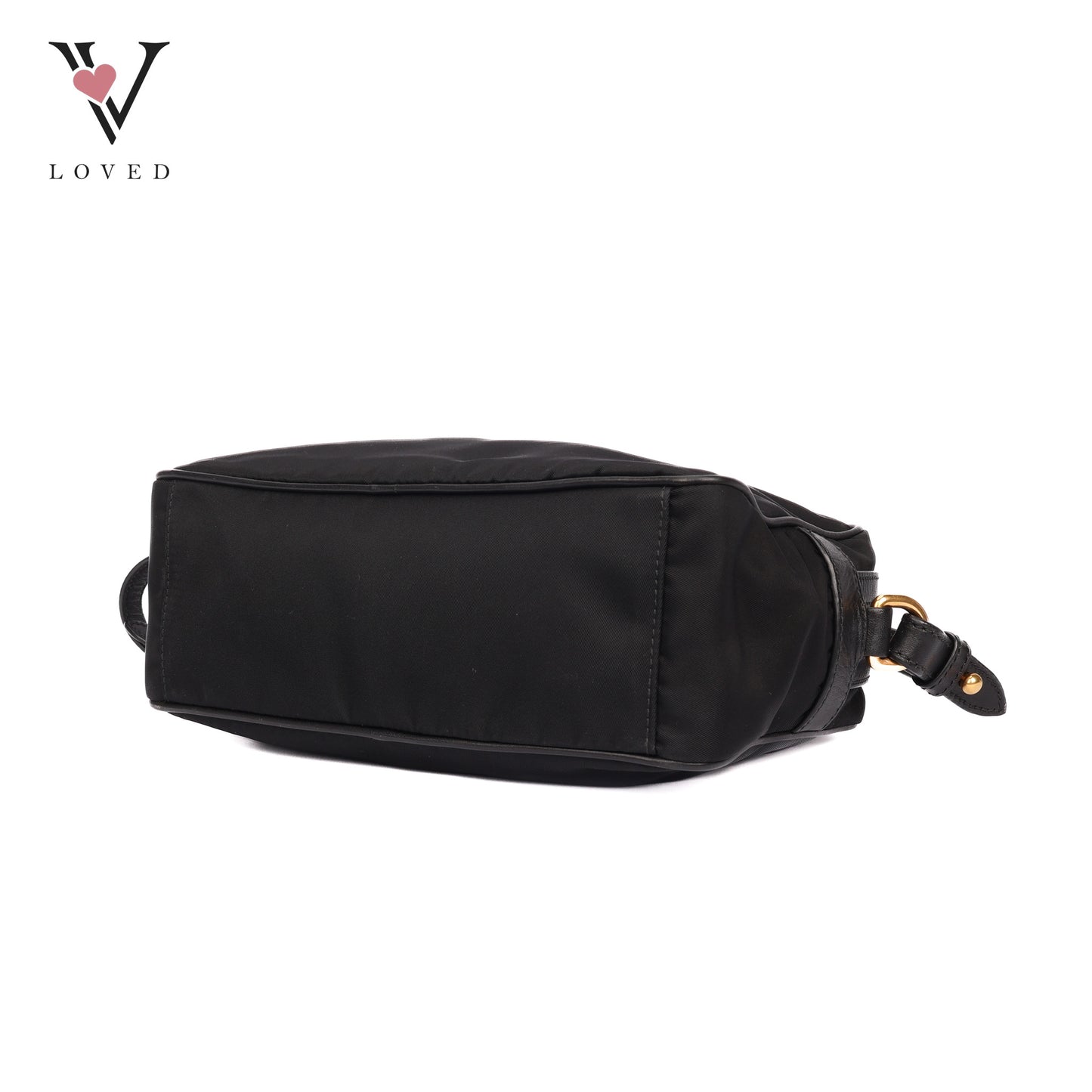 Crossbody Bag In Black Nylon And Leather