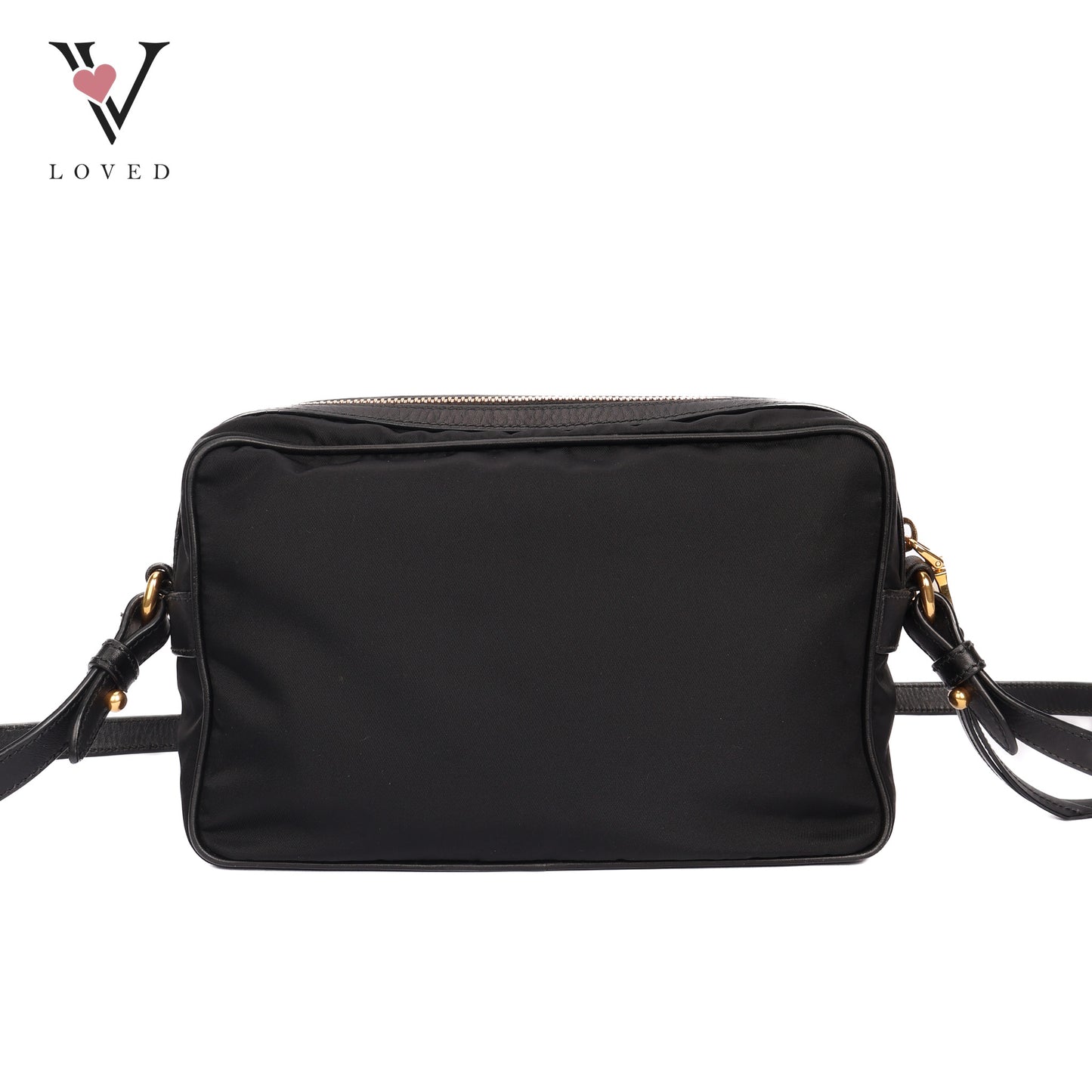 Crossbody Bag In Black Nylon And Leather