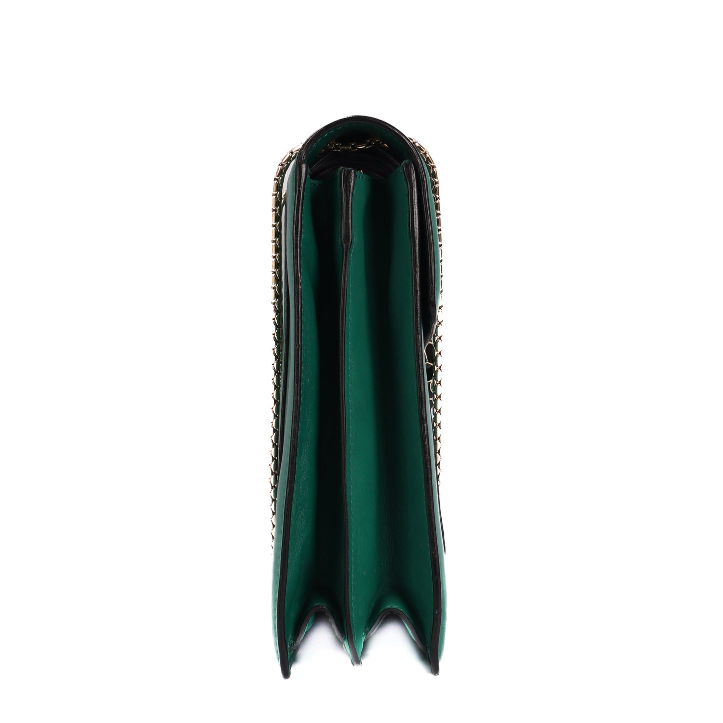 Serpenti Forever In Green Leather Shoulder Bag