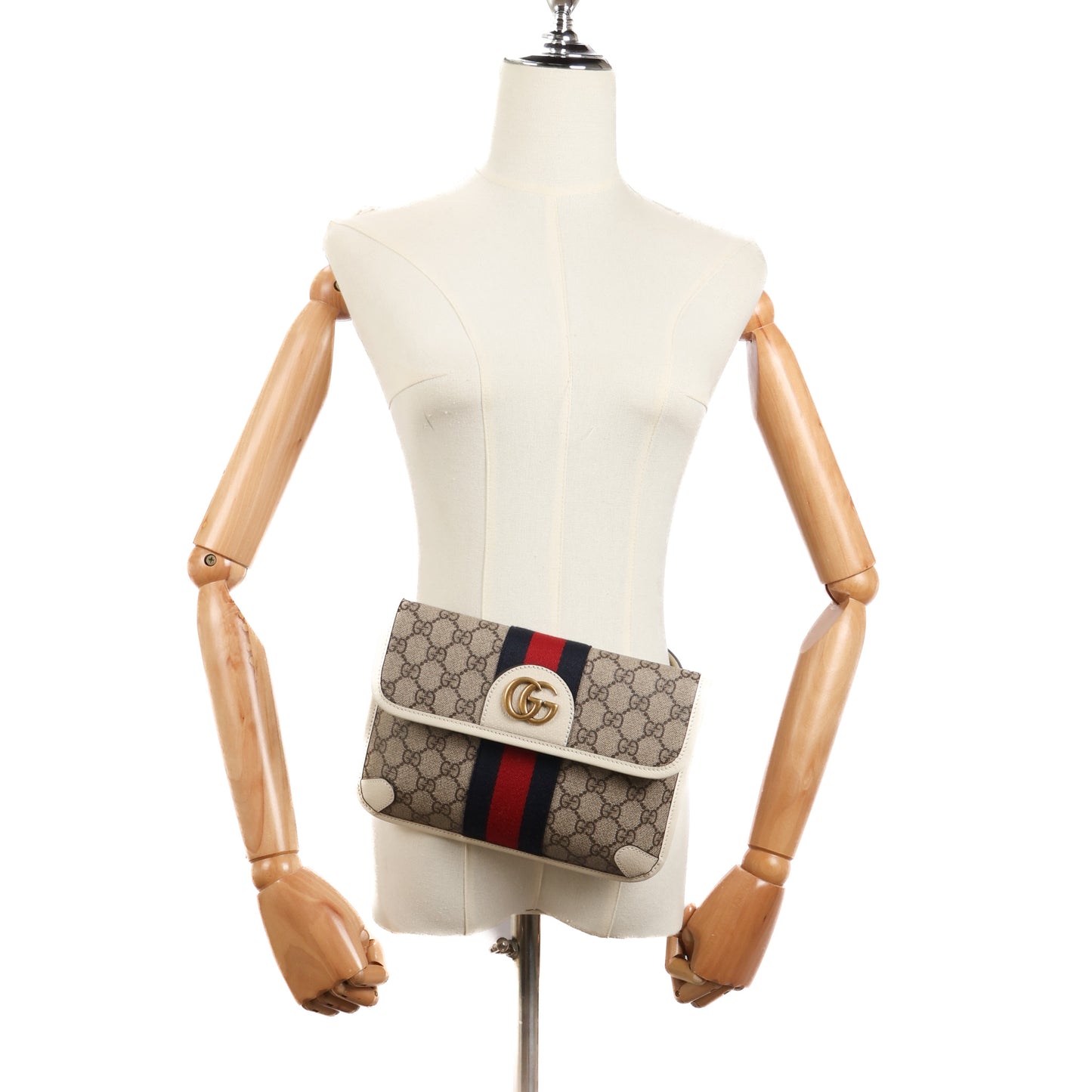 Belt Bag In White & Beige