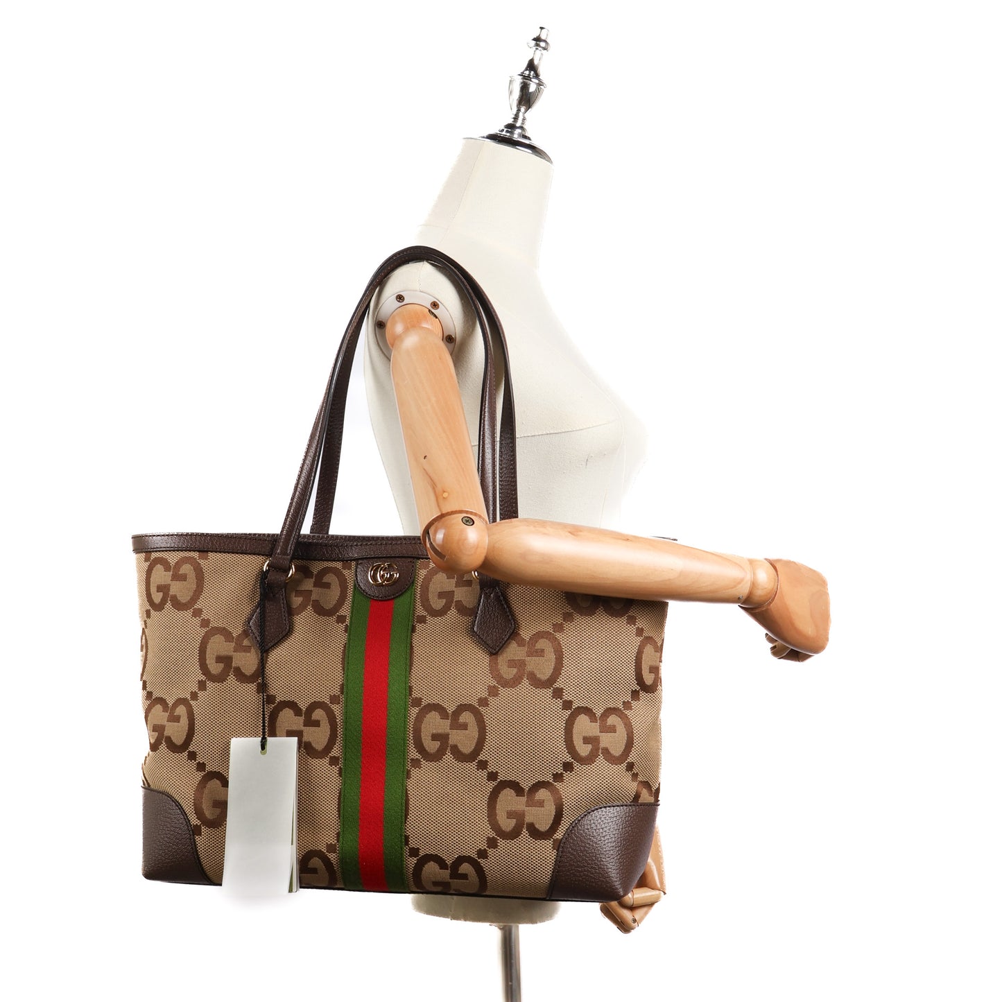 Ophidia Jumbo GG In Beige Tote Bag