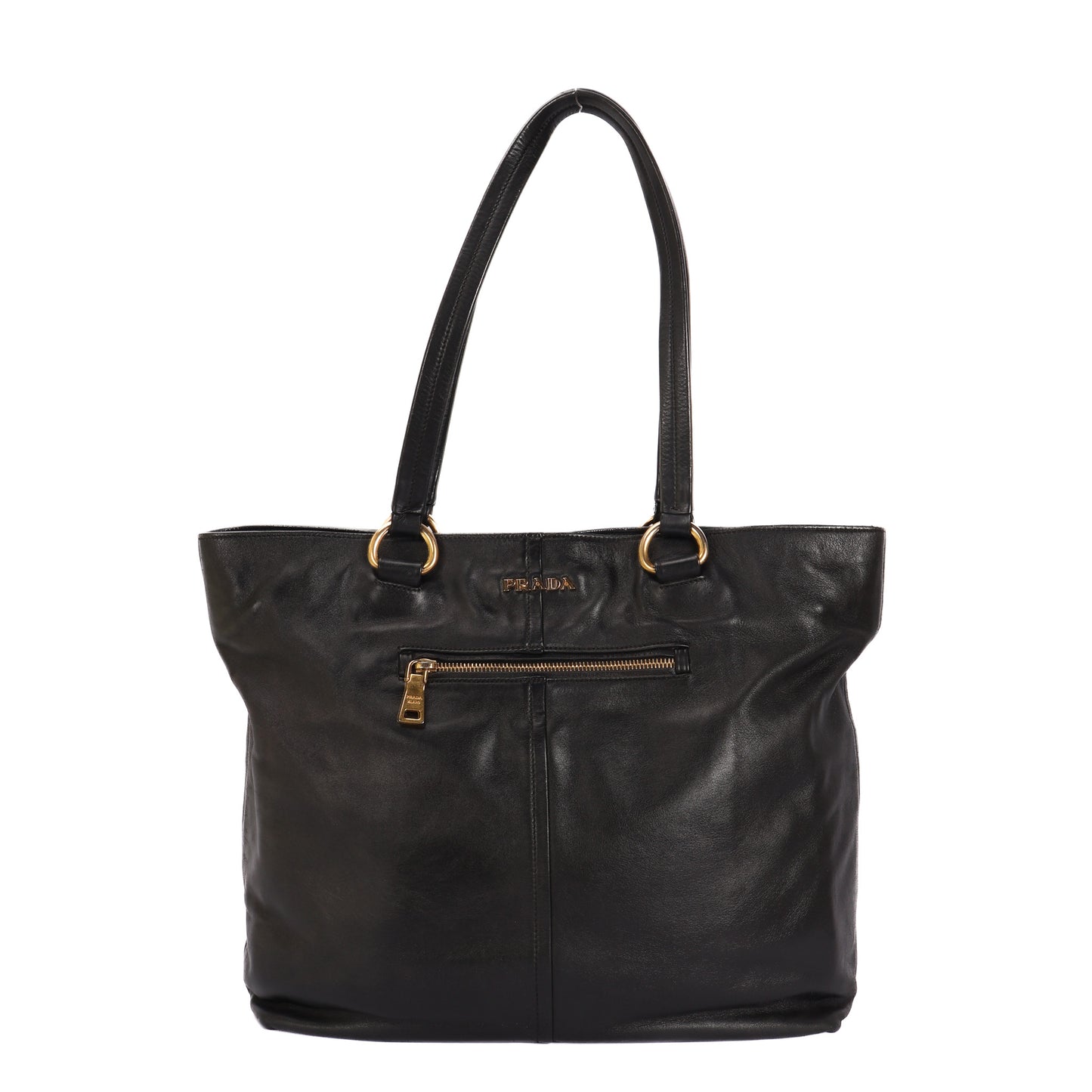 Black Soft Calf Leather Tote Bag